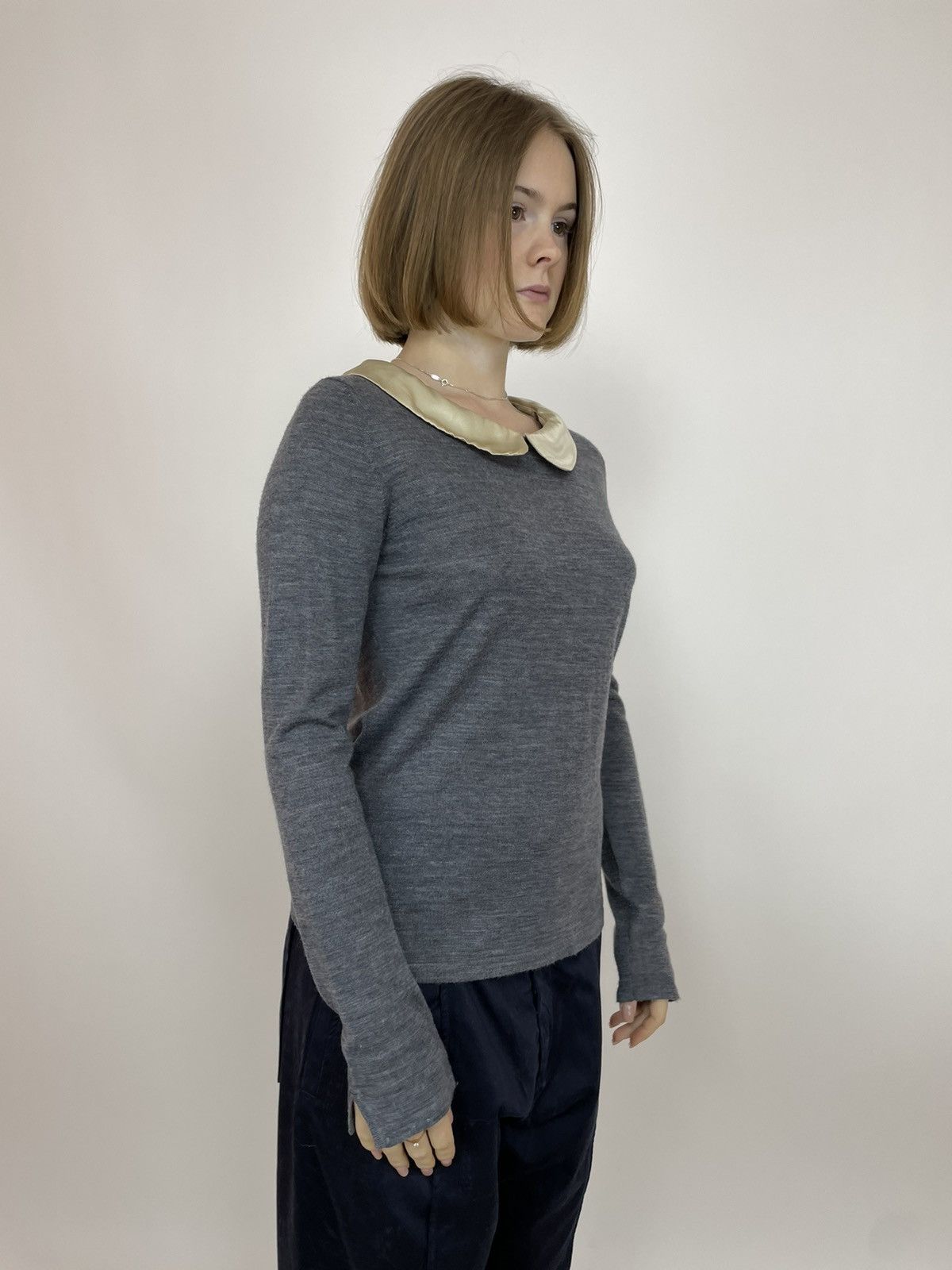 LK Bennett LK Bennett Pullover Merino Wool with silk collared Womens Size S / US 4 / IT 40 - 5 Thumbnail