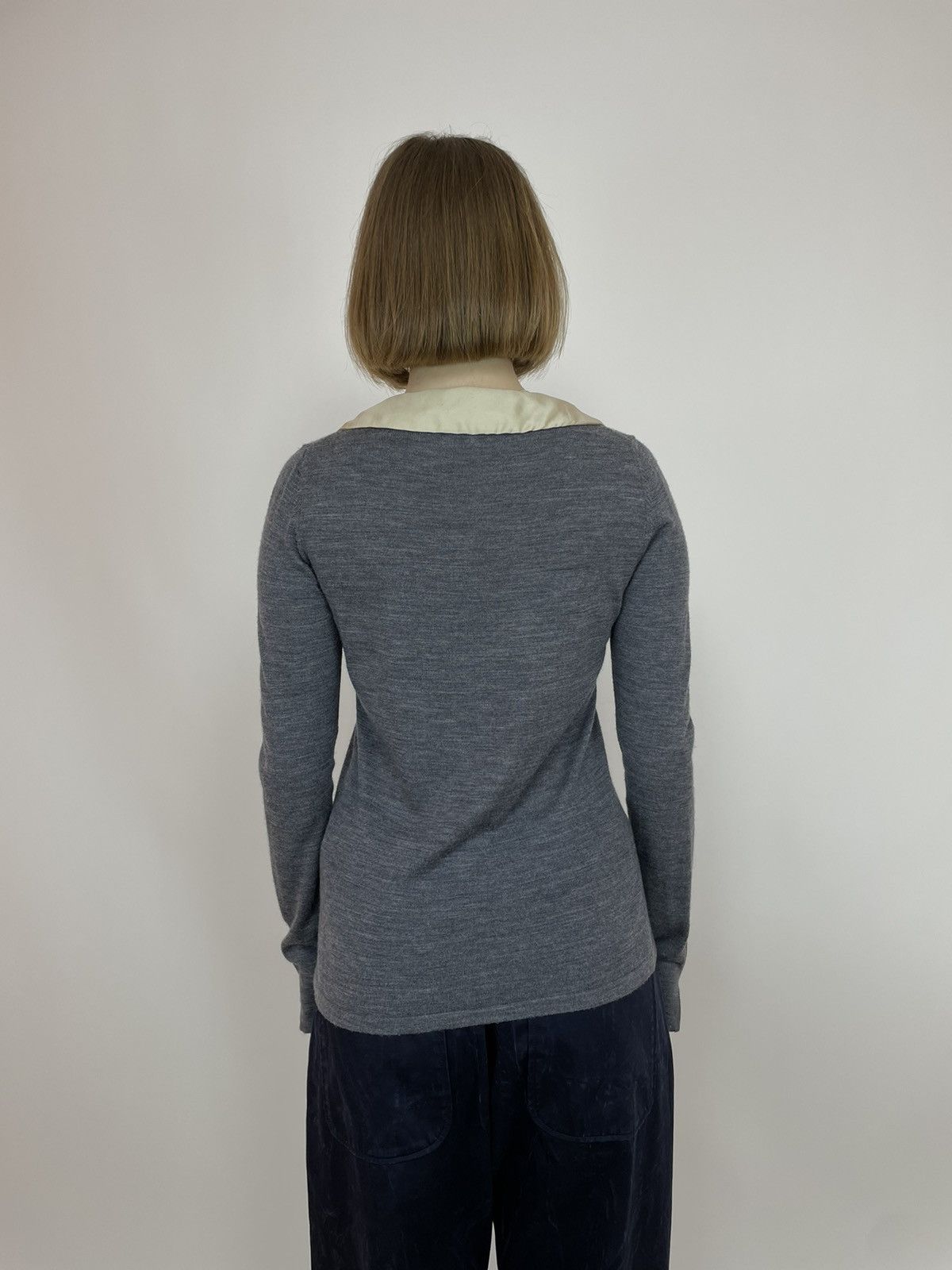 LK Bennett LK Bennett Pullover Merino Wool with silk collared Womens Size S / US 4 / IT 40 - 12 Thumbnail