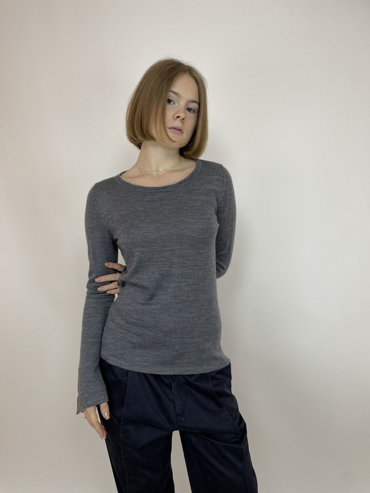 LK Bennett LK Bennett Pullover Merino Wool with silk collared Womens Size S / US 4 / IT 40 - 9 Thumbnail