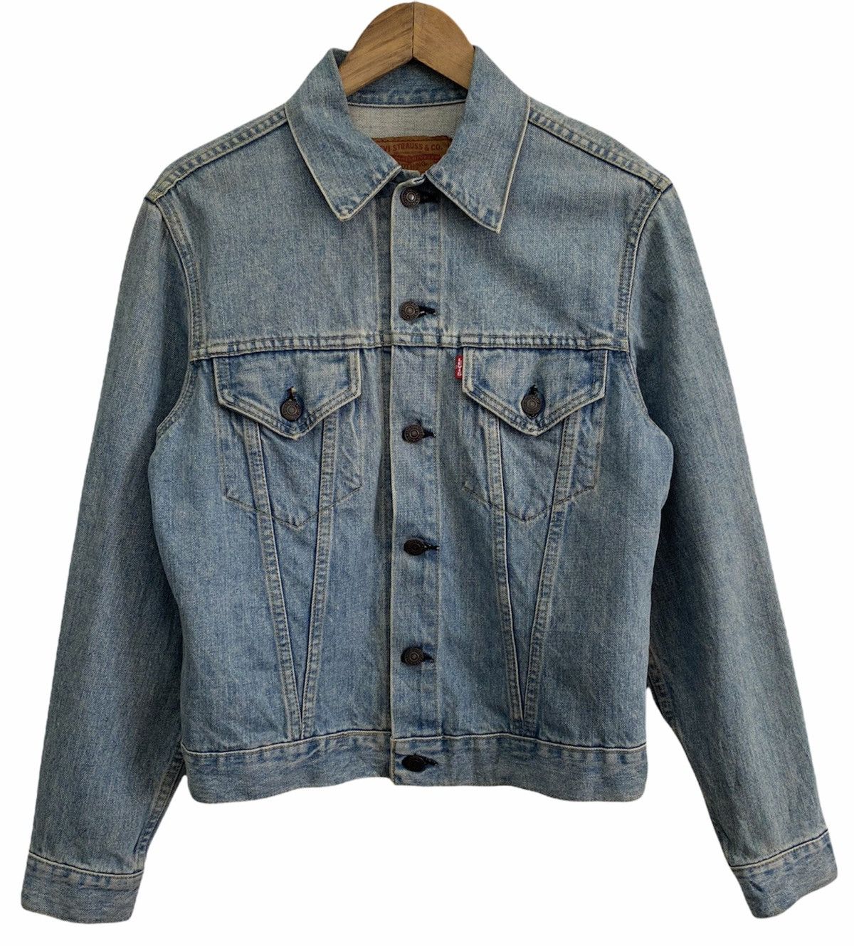 Levi's × Levi's Vintage Clothing × Vintage Vintage Levi’s Big E 71557 Denim Trucker Jacket Size US S / EU 44-46 / 1 - 4 Thumbnail