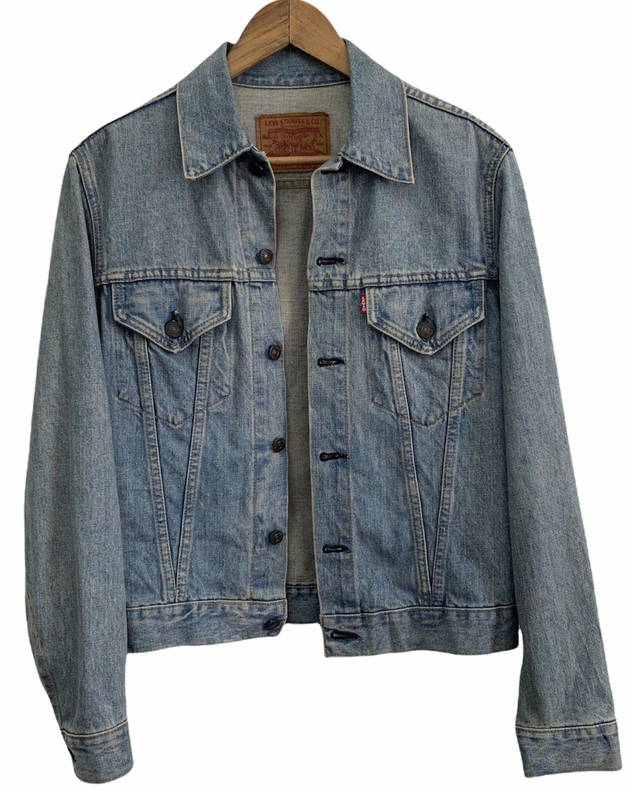 Levi's × Levi's Vintage Clothing × Vintage Vintage Levi’s Big E 71557 Denim Trucker Jacket Size US S / EU 44-46 / 1 - 8 Thumbnail