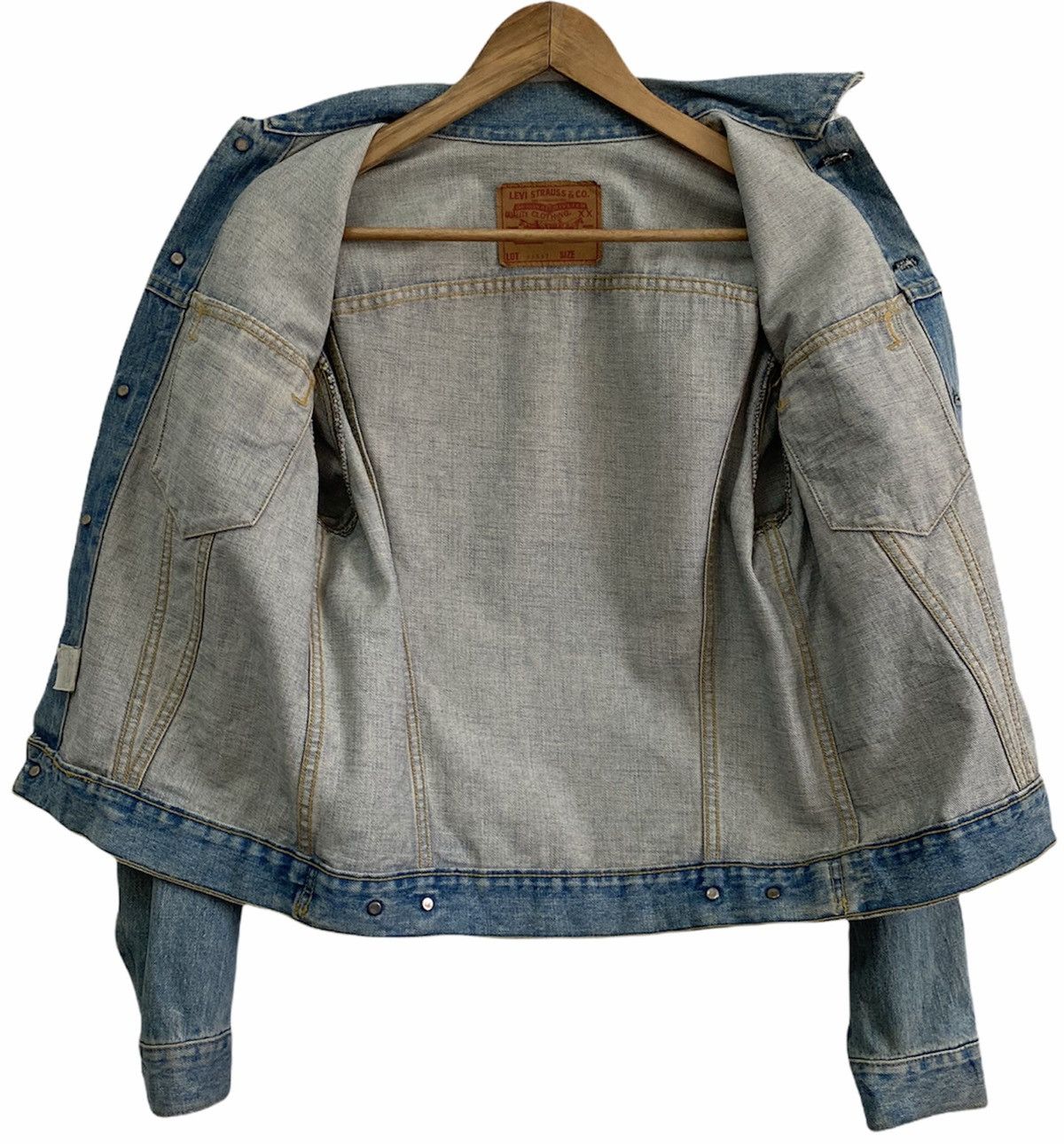 Levi's × Levi's Vintage Clothing × Vintage Vintage Levi’s Big E 71557 Denim Trucker Jacket Size US S / EU 44-46 / 1 - 2 Thumbnail