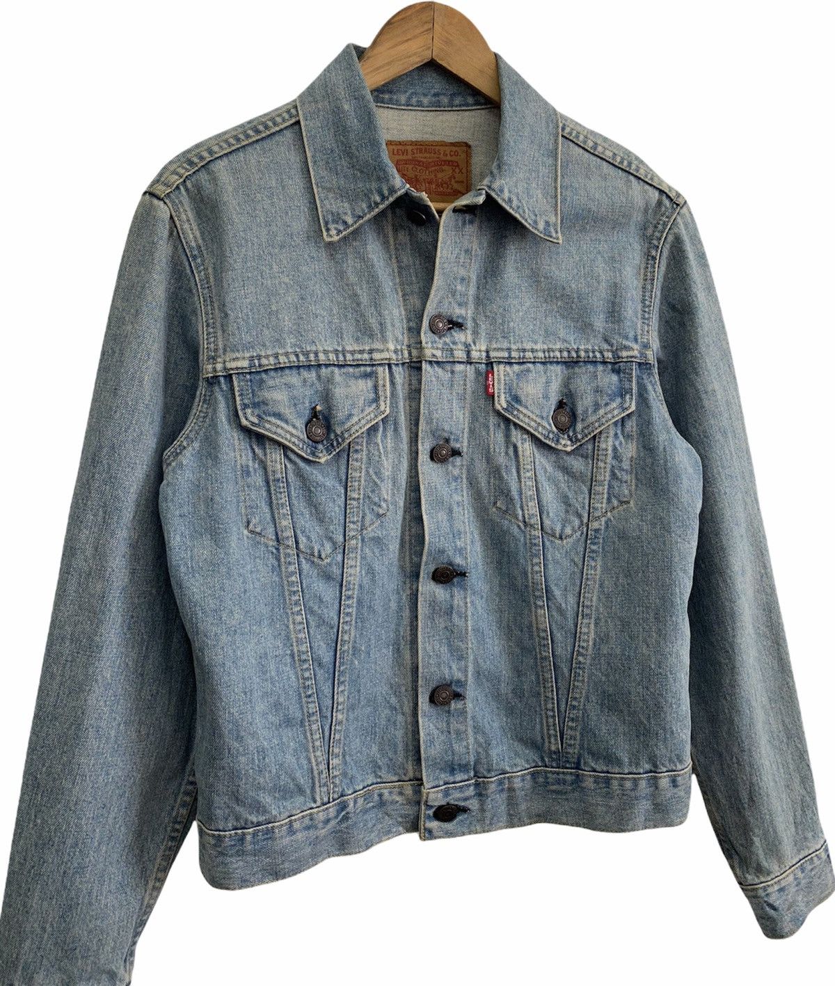 Levi's × Levi's Vintage Clothing × Vintage Vintage Levi’s Big E 71557 Denim Trucker Jacket Size US S / EU 44-46 / 1 - 6 Thumbnail
