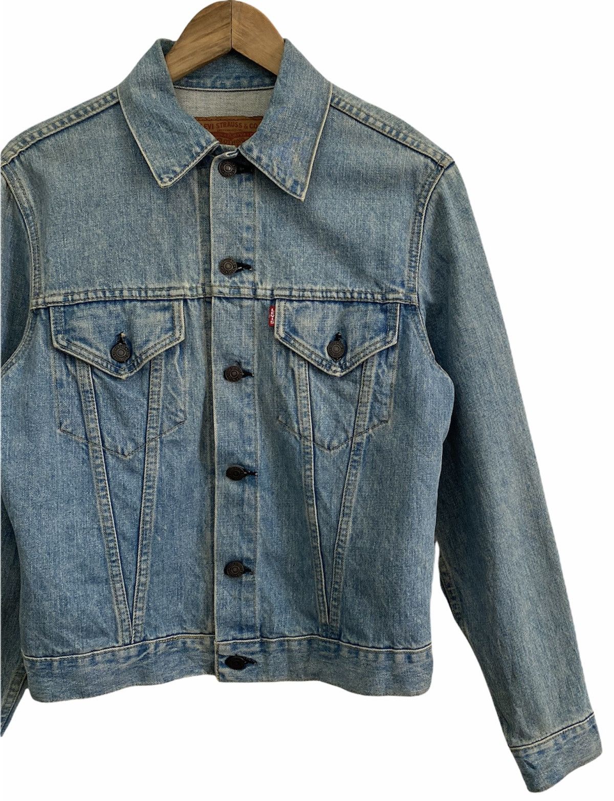 Levi's × Levi's Vintage Clothing × Vintage Vintage Levi’s Big E 71557 Denim Trucker Jacket Size US S / EU 44-46 / 1 - 5 Thumbnail