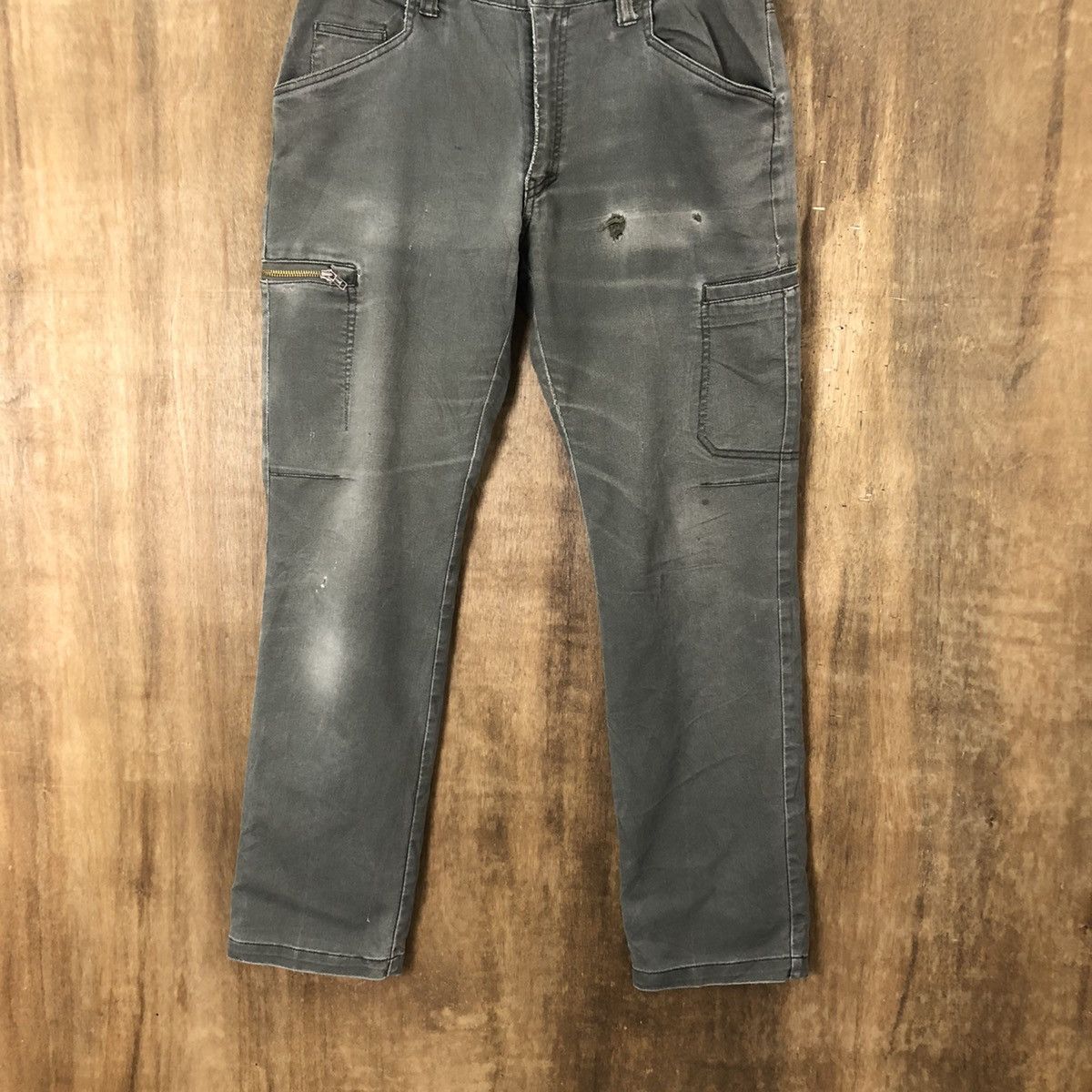 Japanese Brand Fine Assist Green Cargo Multipocket pants #6311 Size US 33 - 3 Thumbnail