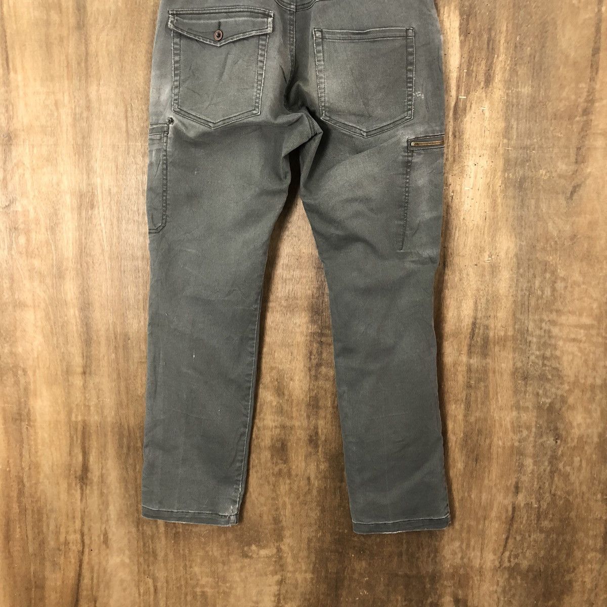 Japanese Brand Fine Assist Green Cargo Multipocket pants #6311 Size US 33 - 9 Thumbnail