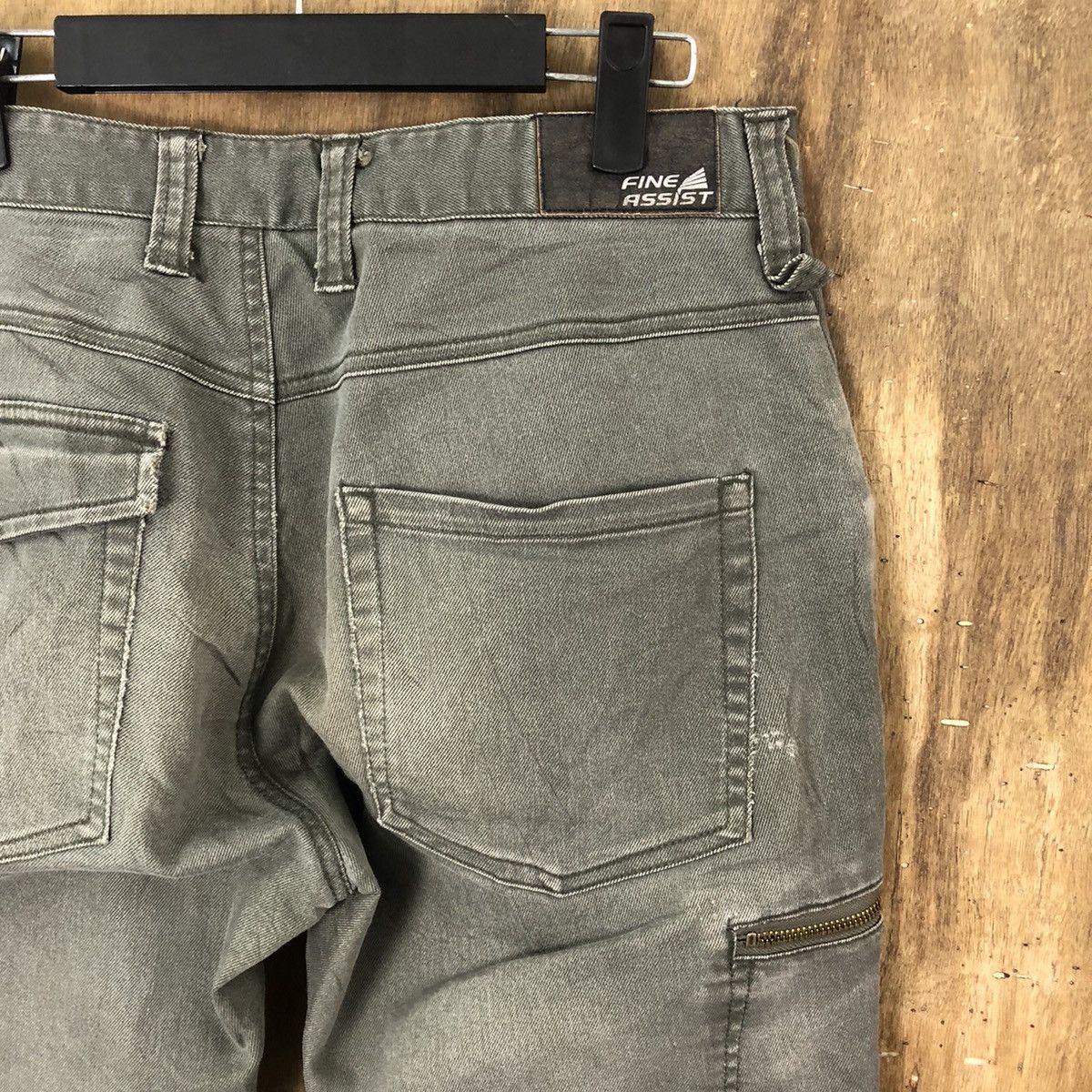Japanese Brand Fine Assist Green Cargo Multipocket pants #6311 Size US 33 - 11 Thumbnail