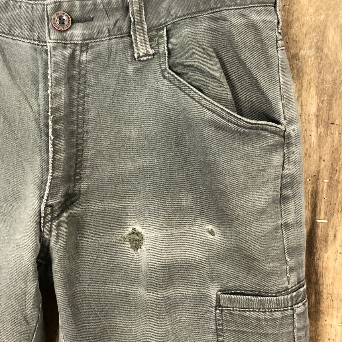 Japanese Brand Fine Assist Green Cargo Multipocket pants #6311 Size US 33 - 6 Thumbnail