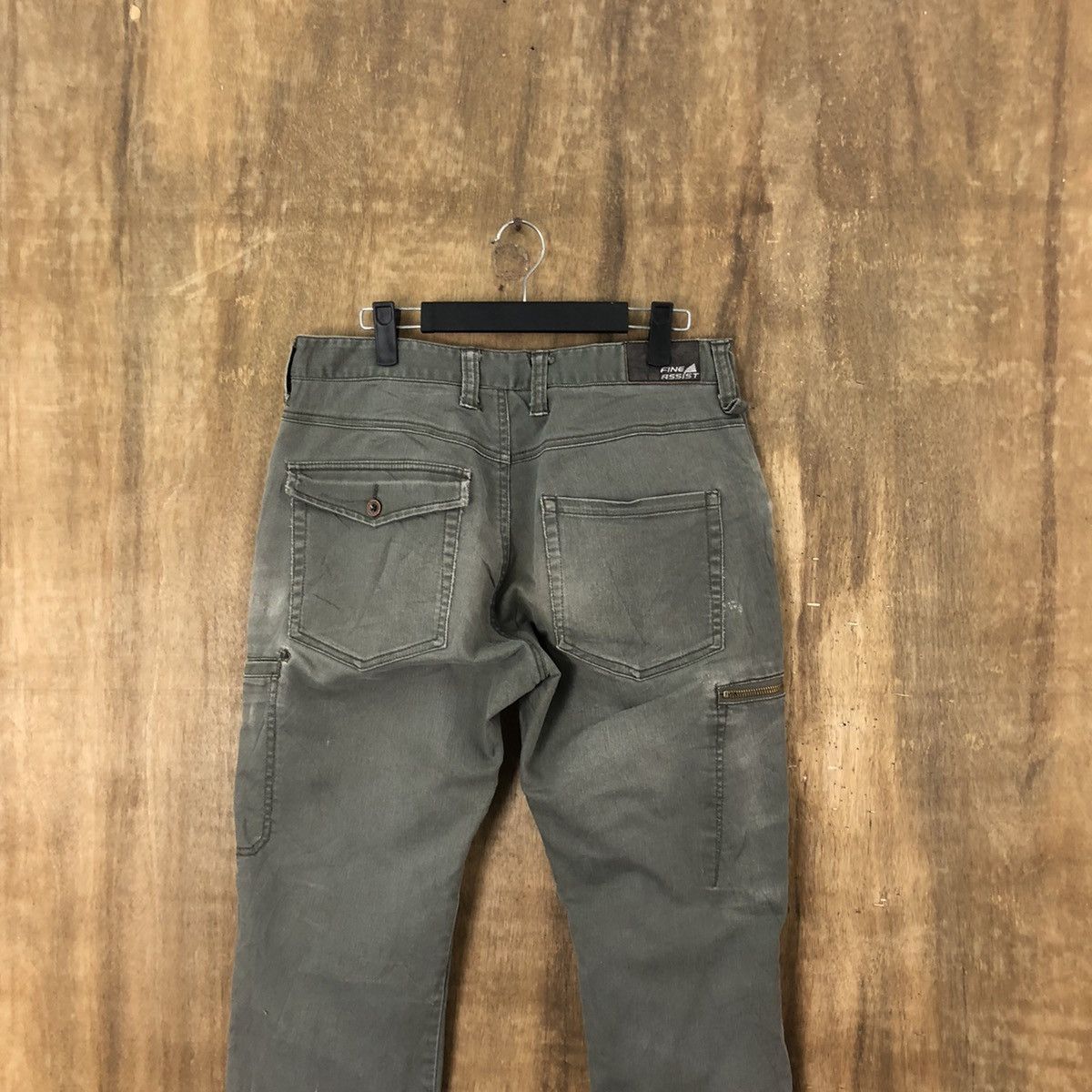Japanese Brand Fine Assist Green Cargo Multipocket pants #6311 Size US 33 - 8 Thumbnail