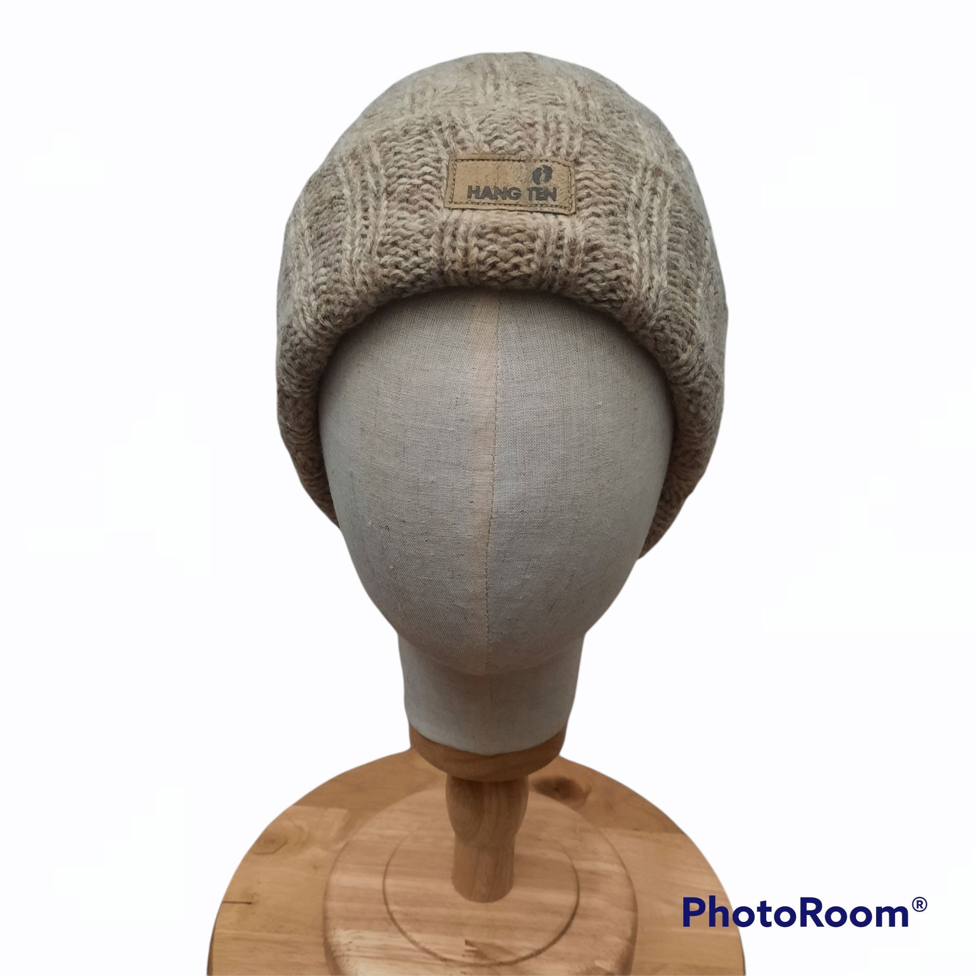 image of Vintage Hang Ten Patch Knited Beanie Hat, Men's
