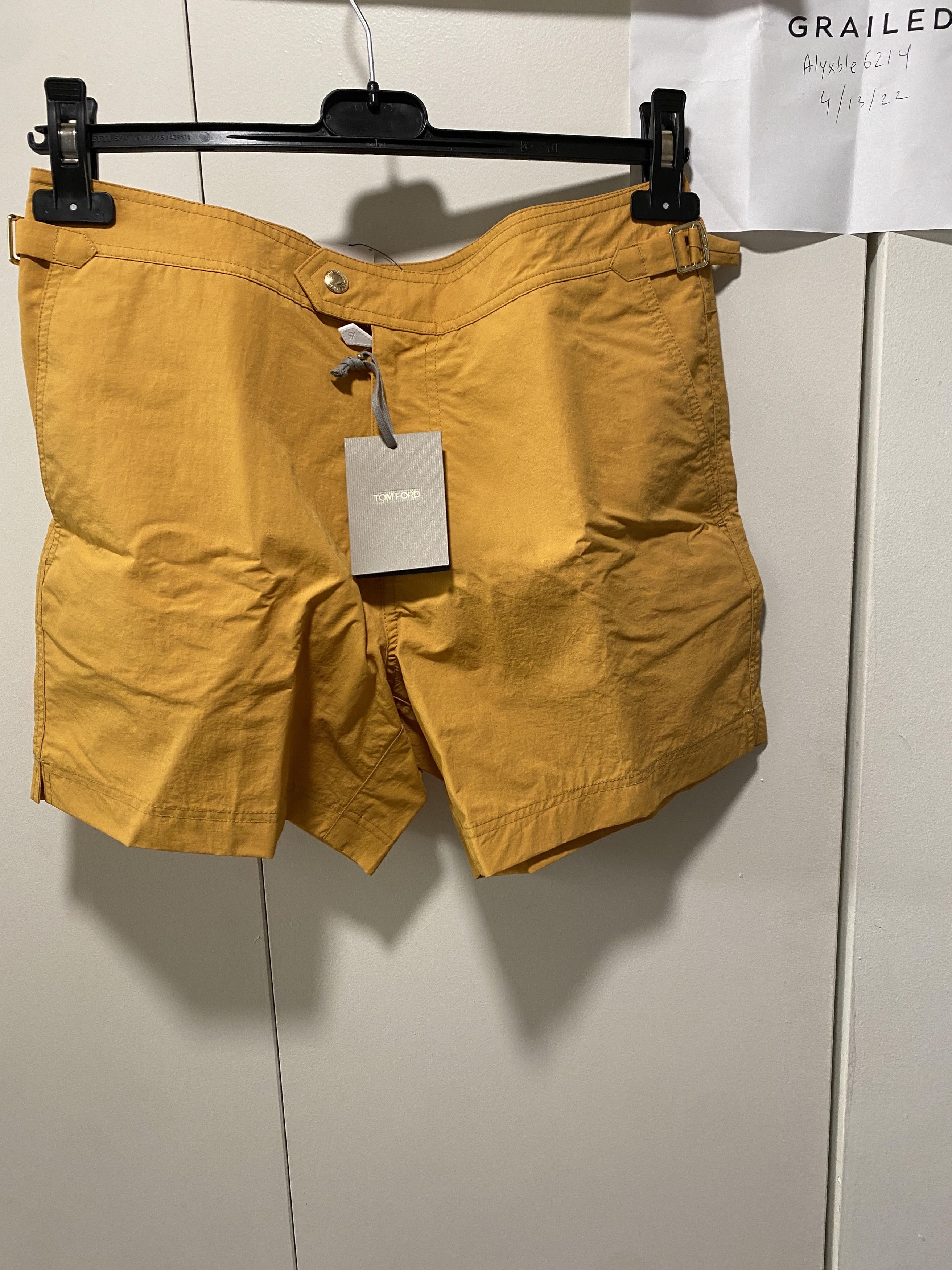 Tom Ford Tom Ford Buckle NYLON SWIM SHORTS mustard size IT 46 Size US 30 / EU 46 - 1 Thumbnail