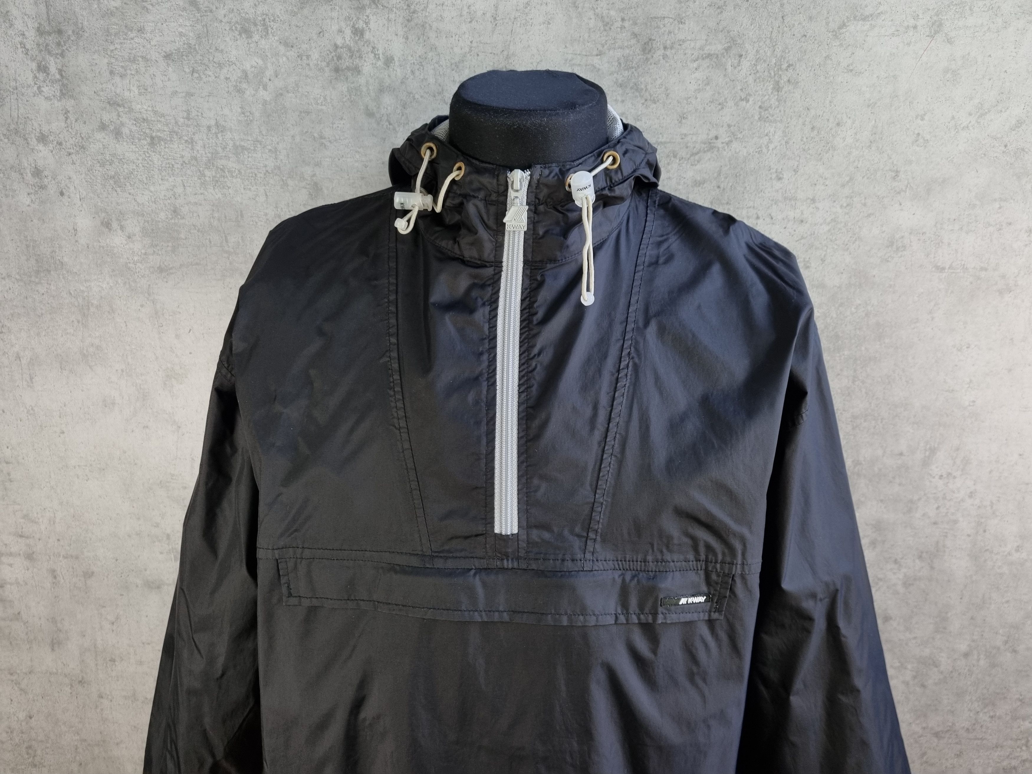 K-Way × Vintage 90s KWAY Nylon Anorak Windbreaker Hooded Light Jacket Size US L / EU 52-54 / 3 - 2 Thumbnail