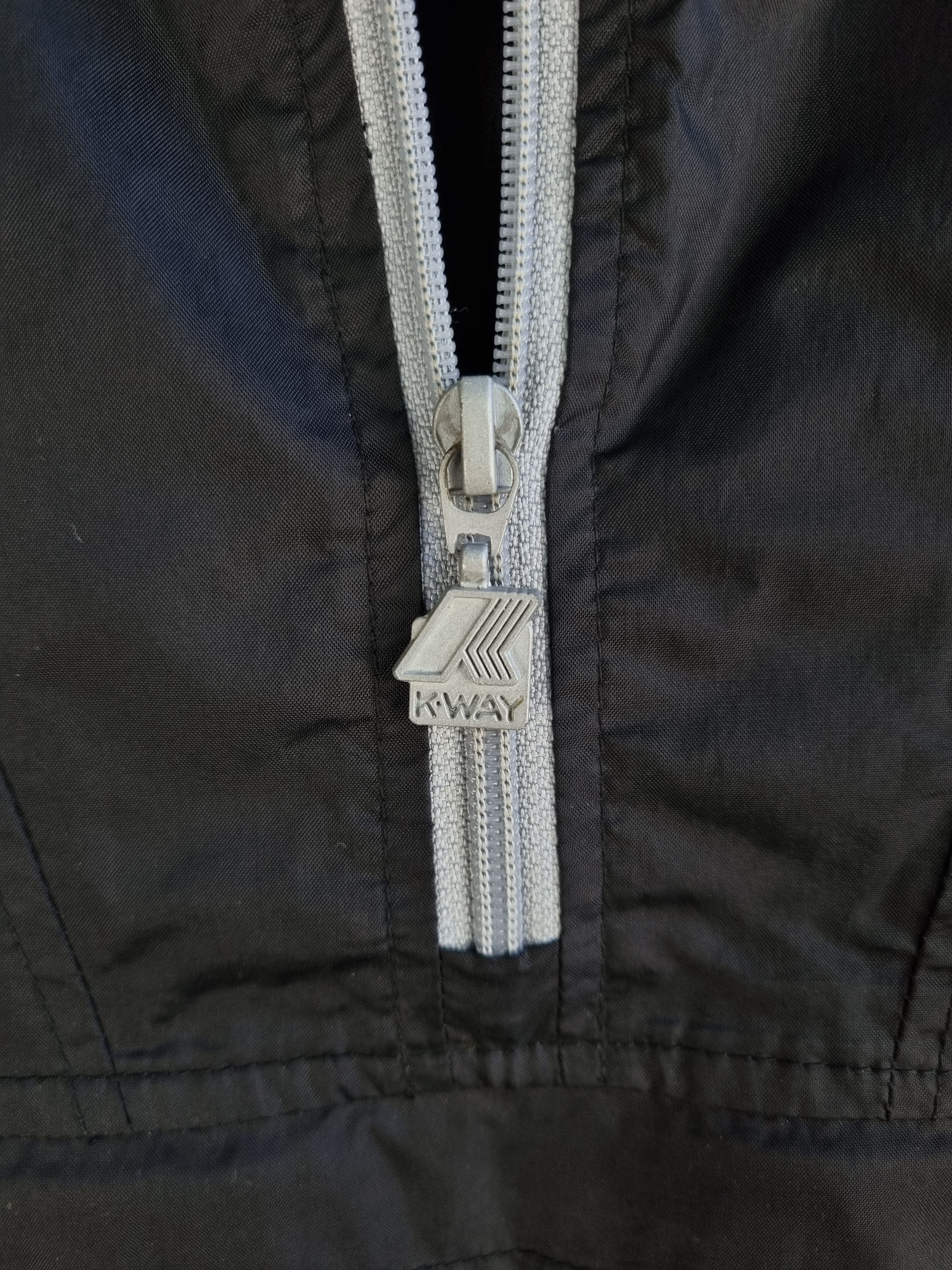 K-Way × Vintage 90s KWAY Nylon Anorak Windbreaker Hooded Light Jacket Size US L / EU 52-54 / 3 - 17 Thumbnail