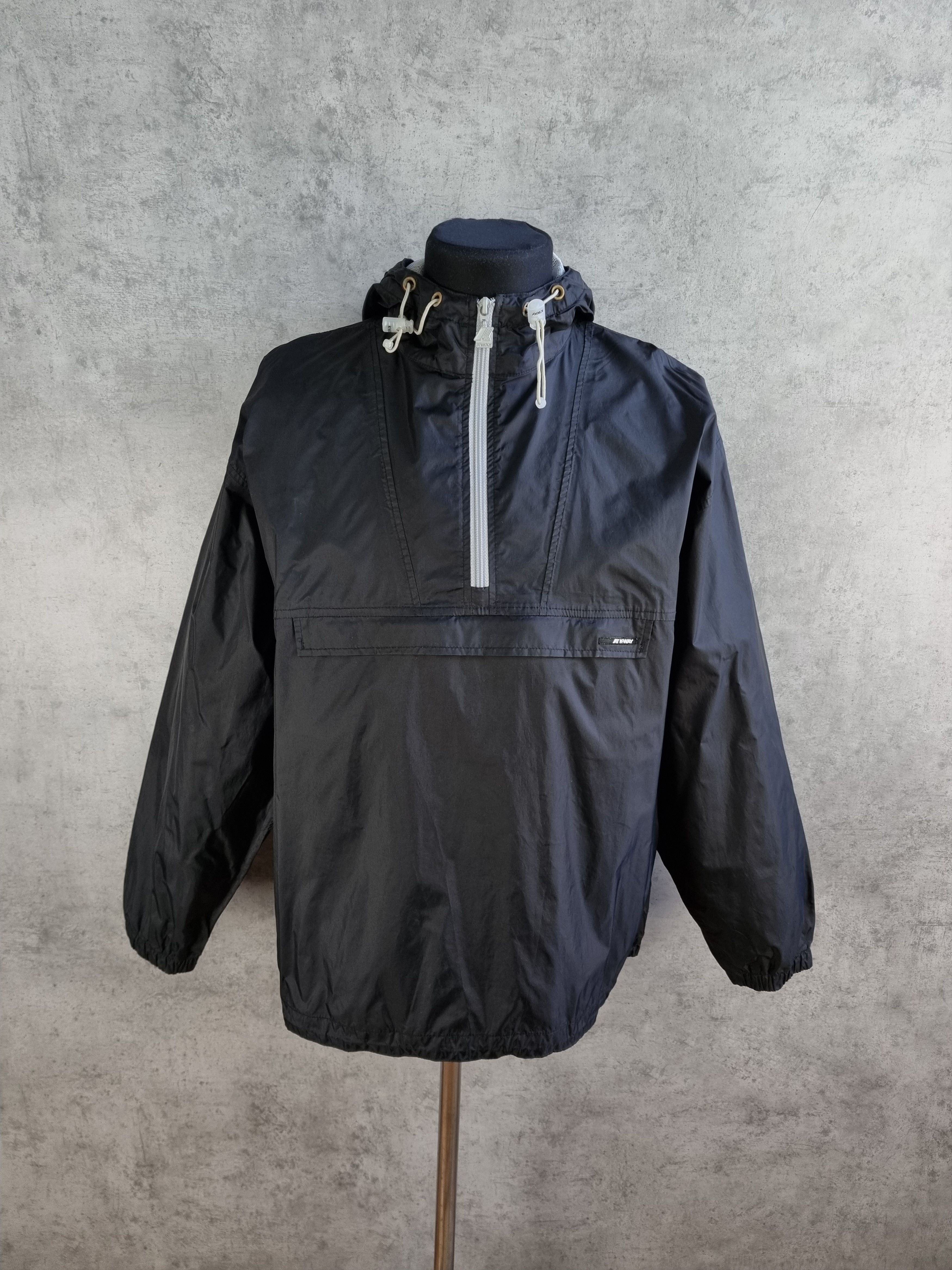 K-Way × Vintage 90s KWAY Nylon Anorak Windbreaker Hooded Light Jacket Size US L / EU 52-54 / 3 - 3 Thumbnail
