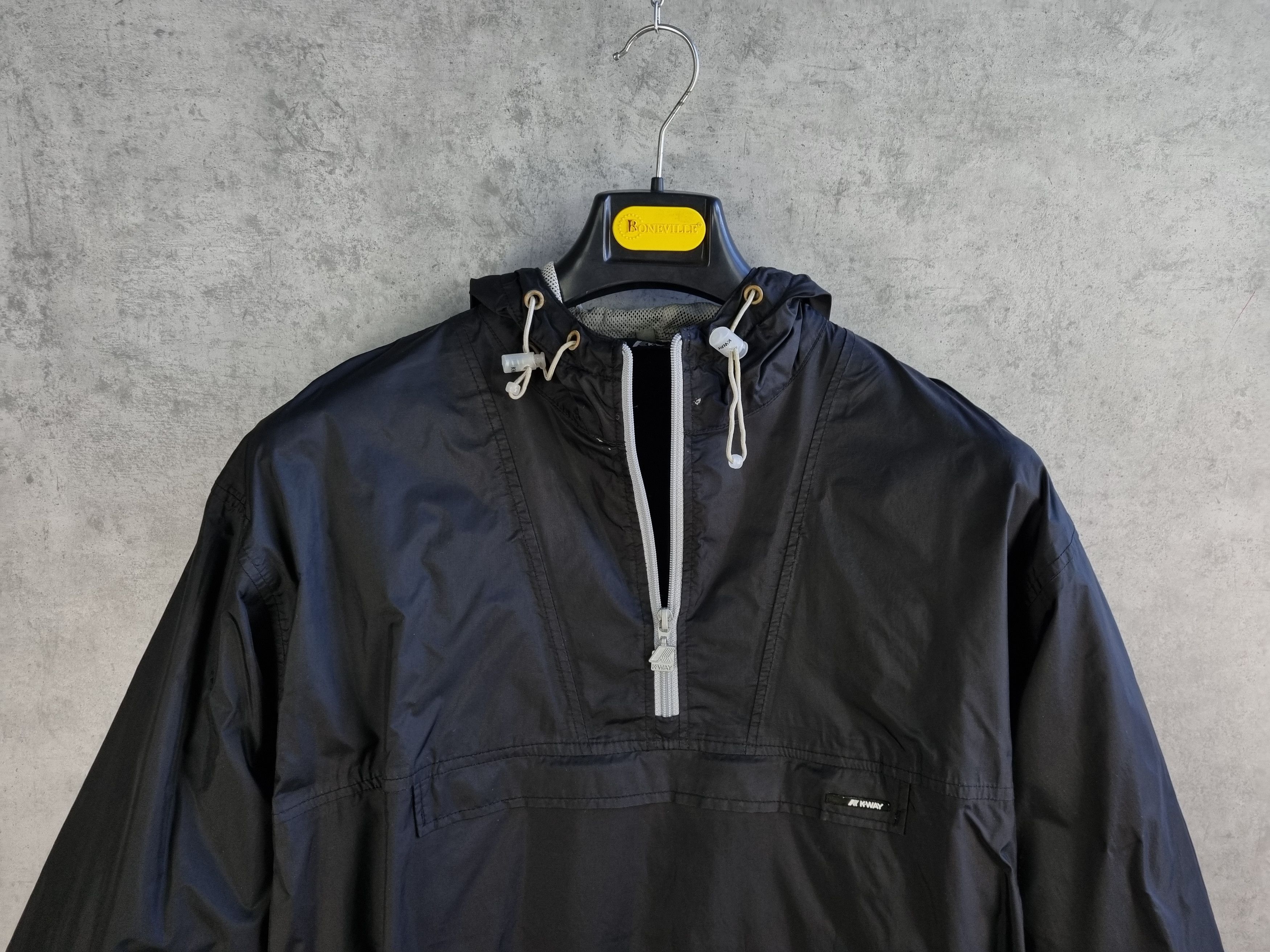 K-Way × Vintage 90s KWAY Nylon Anorak Windbreaker Hooded Light Jacket Size US L / EU 52-54 / 3 - 18 Thumbnail