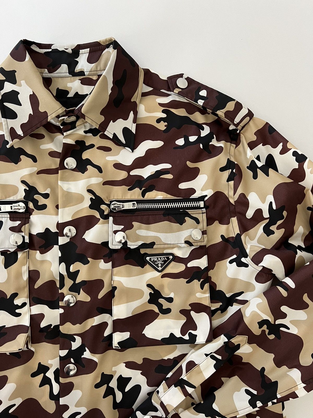 Prada Prada Escape Camouflage Nylon Shirt Size US M / EU 48-50 / 2 - 3 Thumbnail