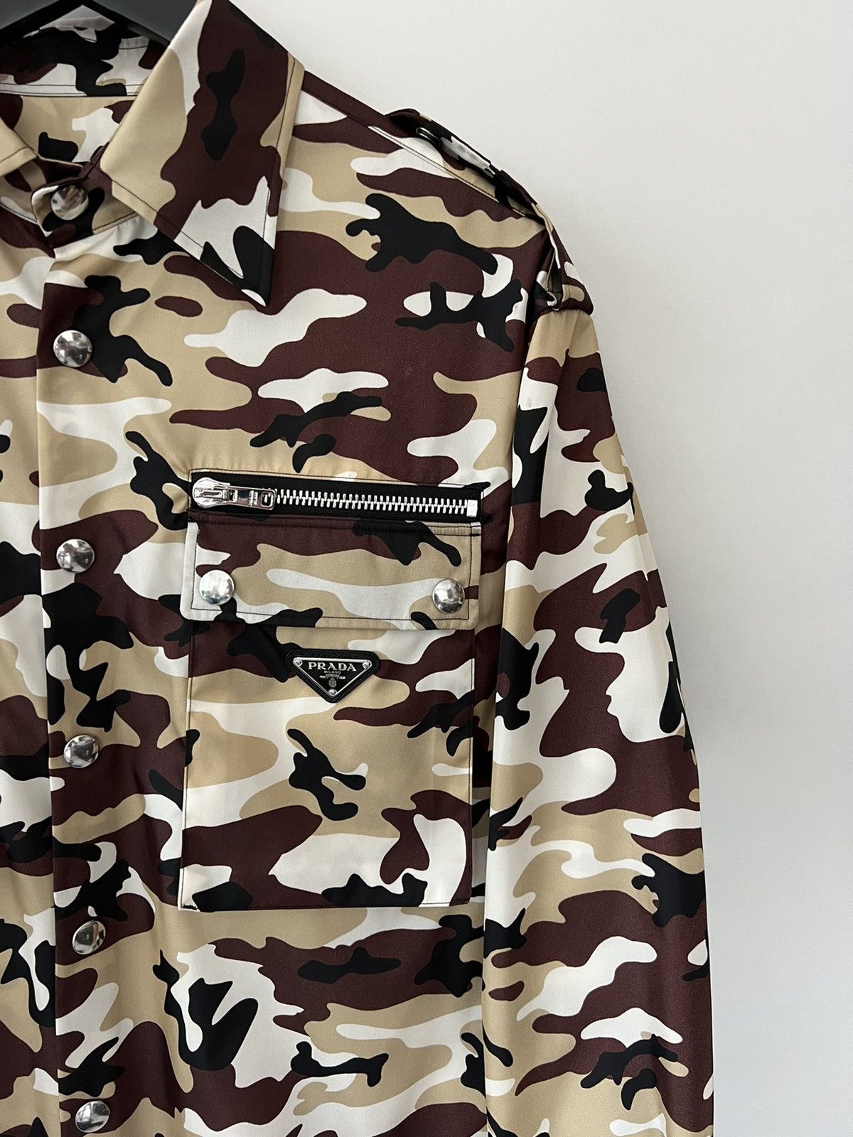 Prada Prada Escape Camouflage Nylon Shirt Size US M / EU 48-50 / 2 - 2 Thumbnail