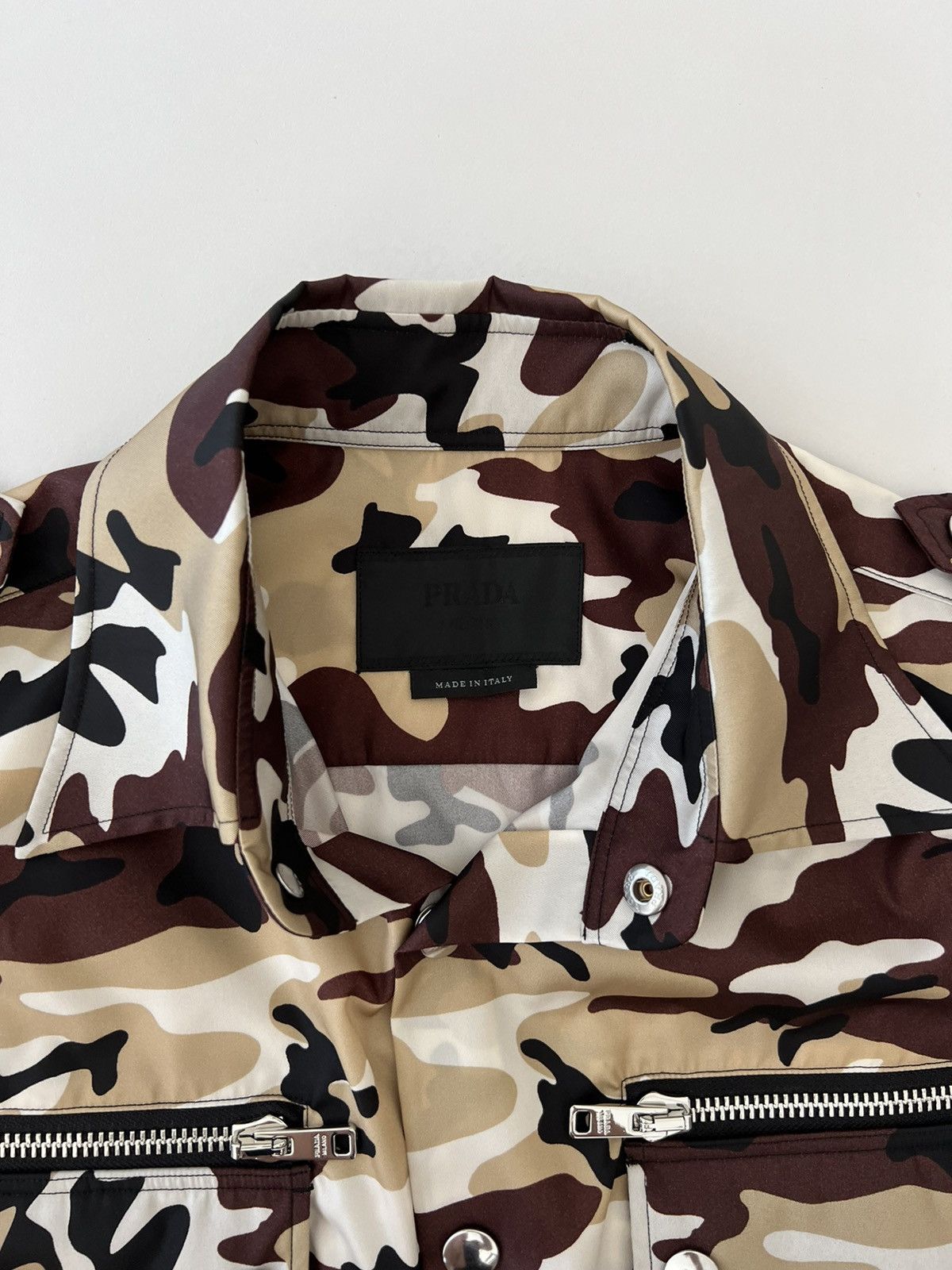 Prada Prada Escape Camouflage Nylon Shirt Size US M / EU 48-50 / 2 - 5 Thumbnail