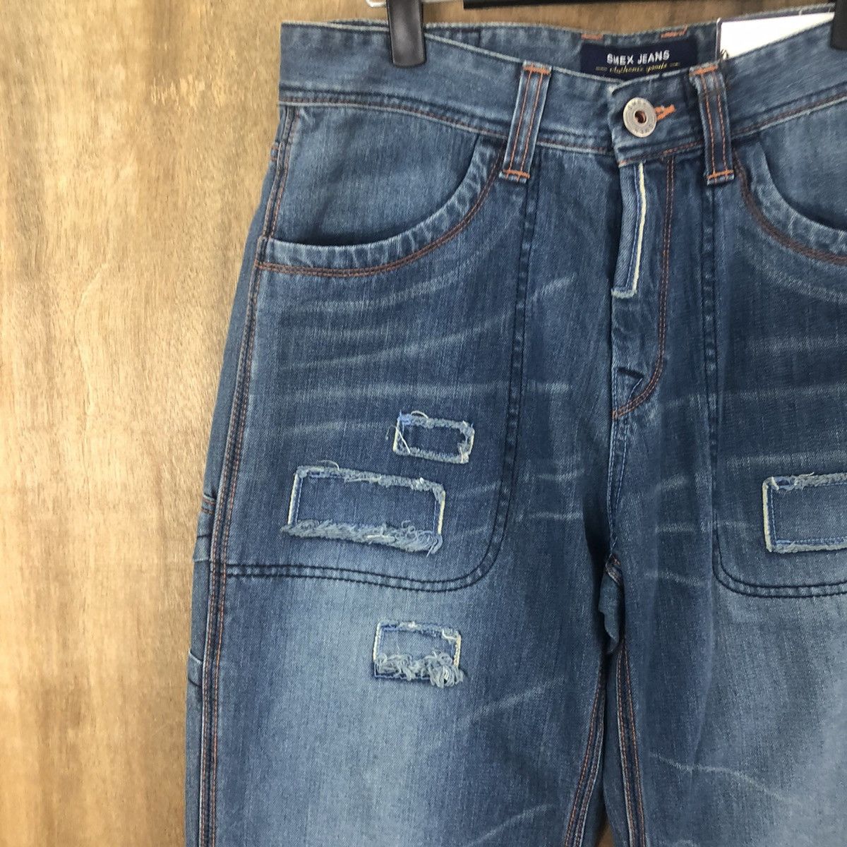 Japanese Brand Smex Jeans distressed Blue Denim Jeans pants #6291 Size US 31 - 4 Thumbnail