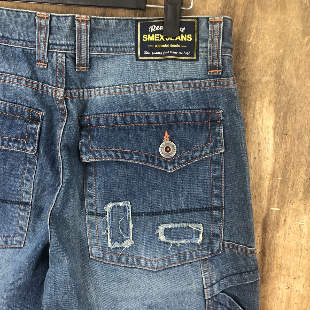 Japanese Brand Smex Jeans distressed Blue Denim Jeans pants #6291 Size US 31 - 11 Thumbnail