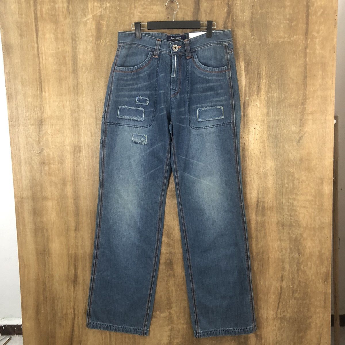 Japanese Brand Smex Jeans distressed Blue Denim Jeans pants #6291 Size US 31 - 1 Thumbnail