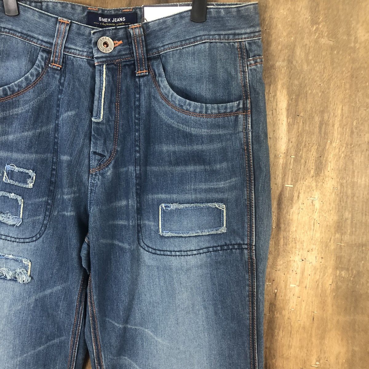 Japanese Brand Smex Jeans distressed Blue Denim Jeans pants #6291 Size US 31 - 5 Thumbnail