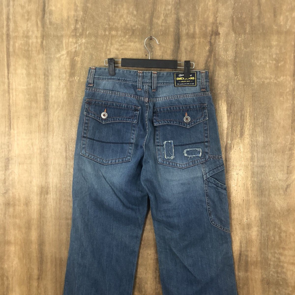 Japanese Brand Smex Jeans distressed Blue Denim Jeans pants #6291 Size US 31 - 8 Thumbnail