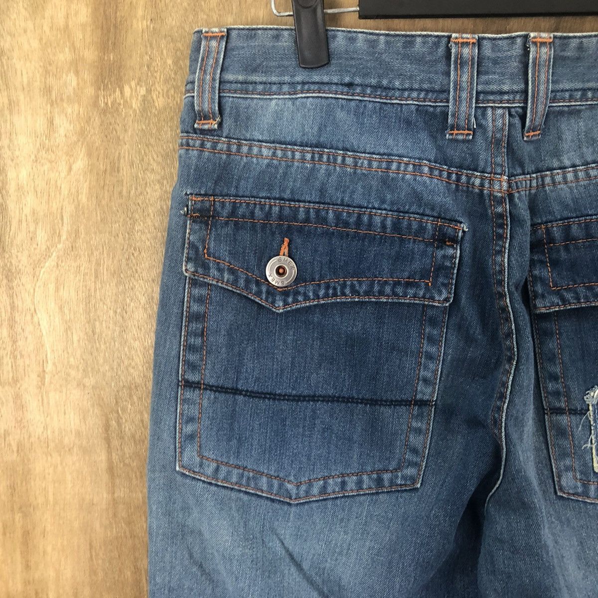 Japanese Brand Smex Jeans distressed Blue Denim Jeans pants #6291 Size US 31 - 10 Thumbnail