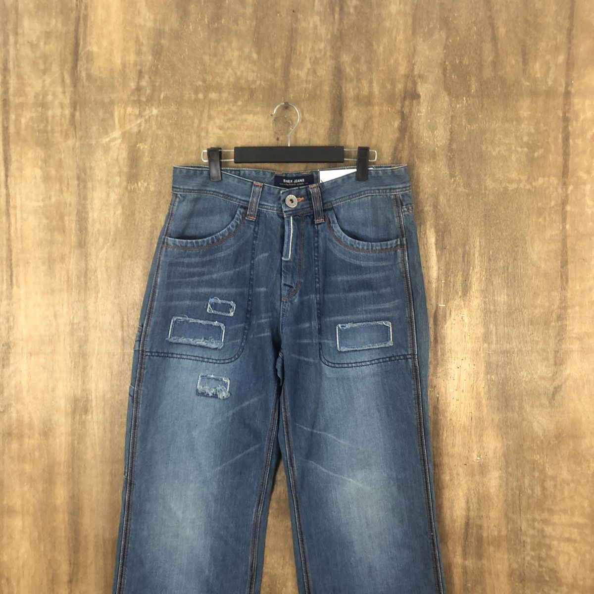 Japanese Brand Smex Jeans distressed Blue Denim Jeans pants #6291 Size US 31 - 2 Thumbnail
