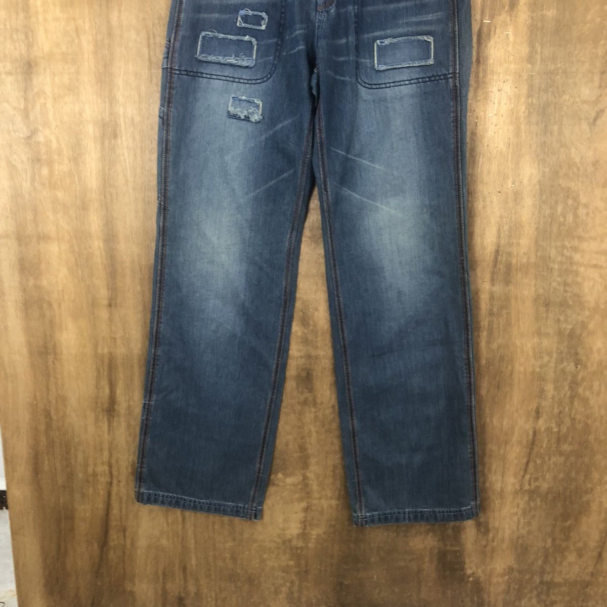 Japanese Brand Smex Jeans distressed Blue Denim Jeans pants #6291 Size US 31 - 3 Thumbnail