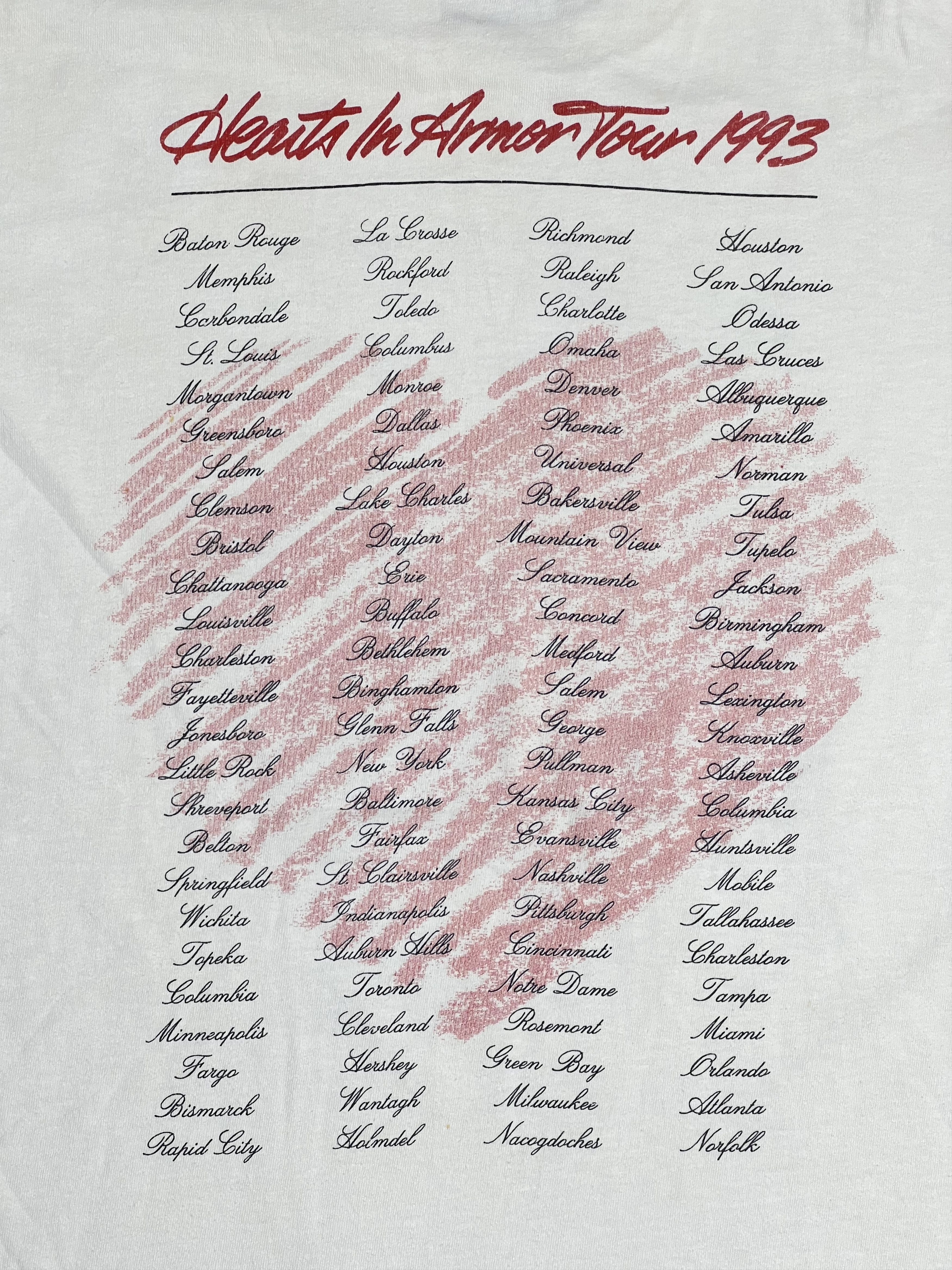 Band Tees Vtg 90s Trisha Yearwood Hearts In Armor '93 Tour (M) GTMD577 Size US M / EU 48-50 / 2 - 7 Thumbnail