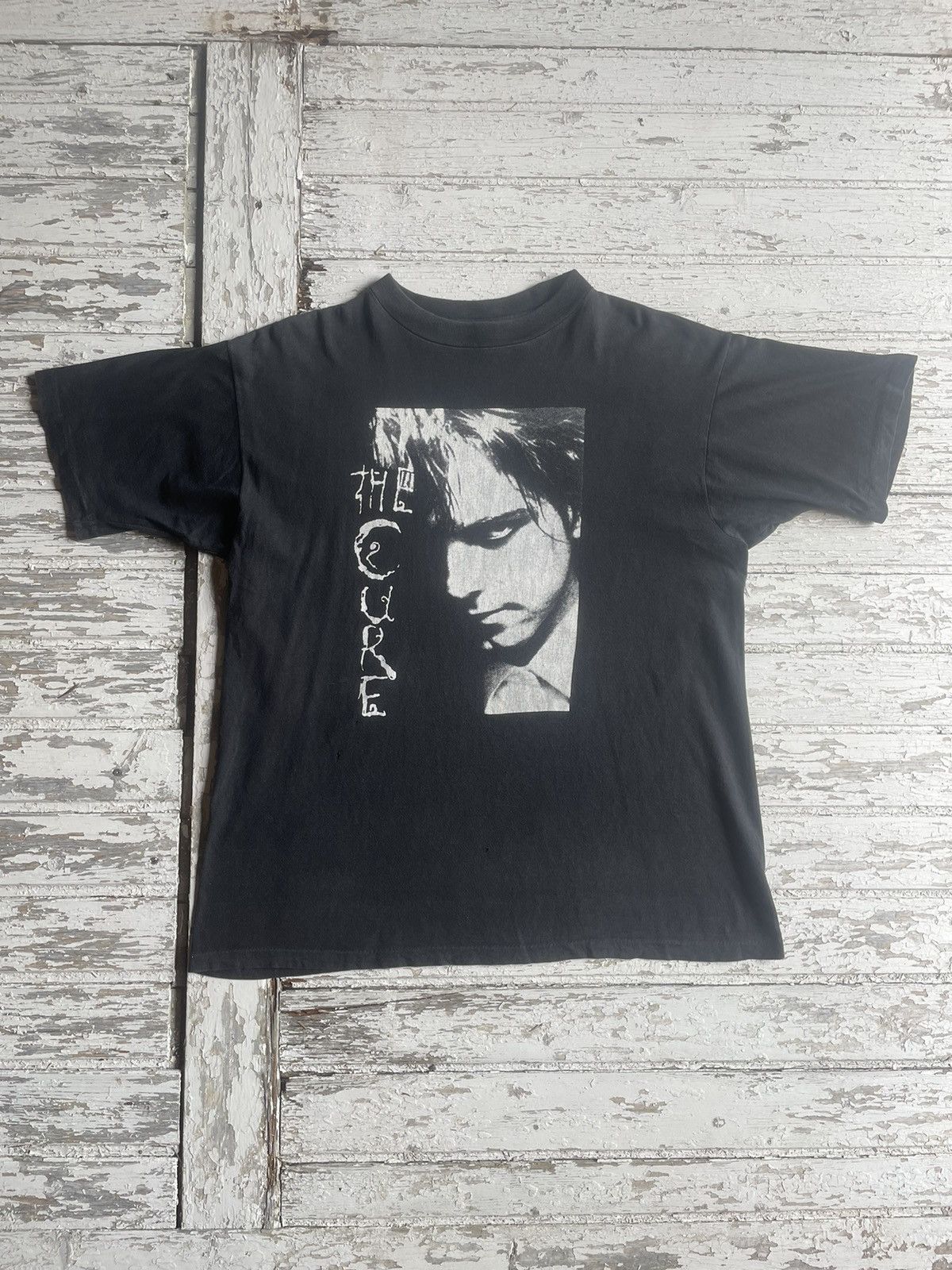 image of Band Tees x The Cure 80’S The Cure Robert Smith Big Face Size XL in Black, Men's