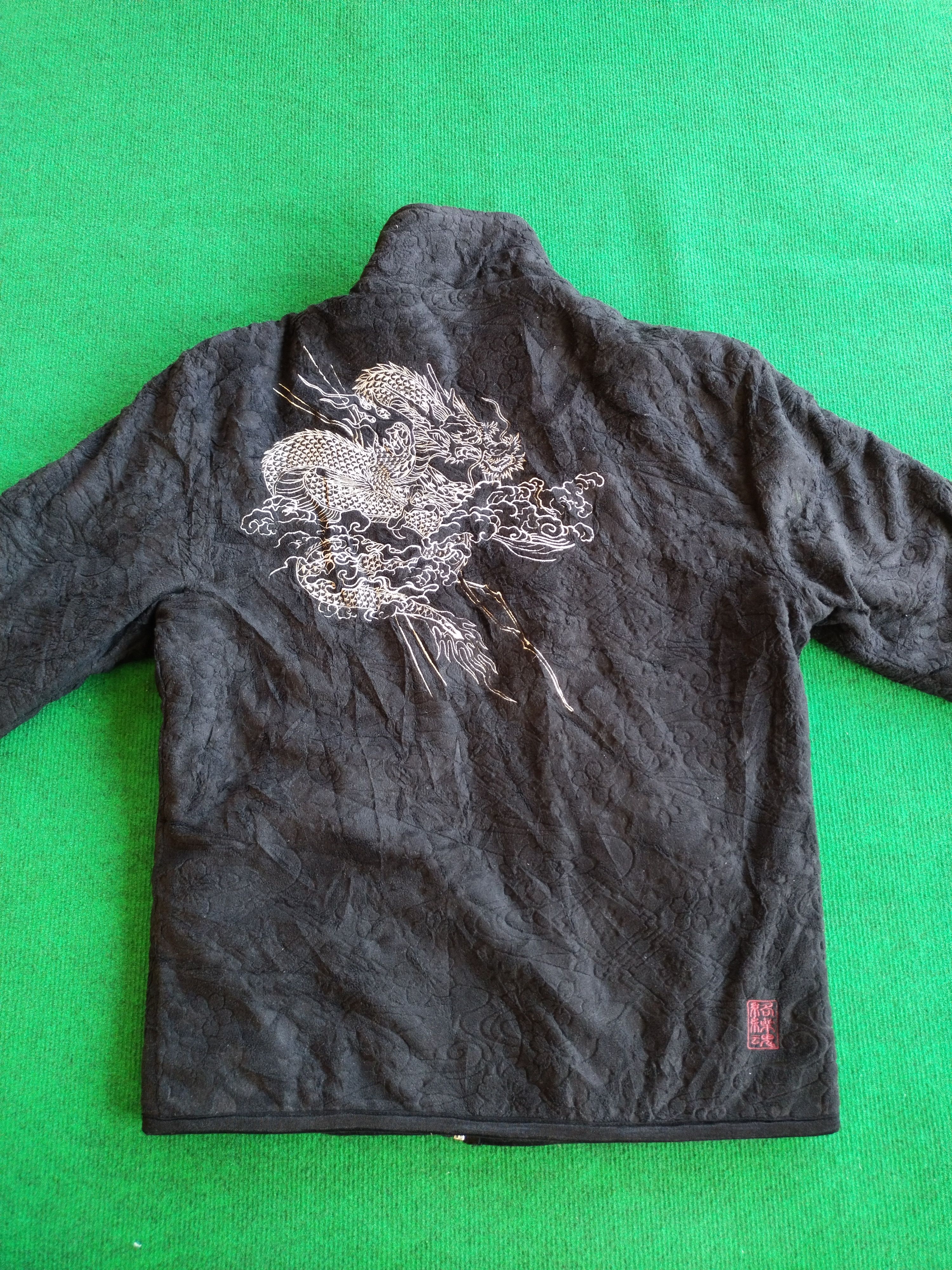 Japanese Brand Vintage Karakuri Tamashii Dragon Fleece Zipper Jacket Size US L / EU 52-54 / 3 - 12 Thumbnail