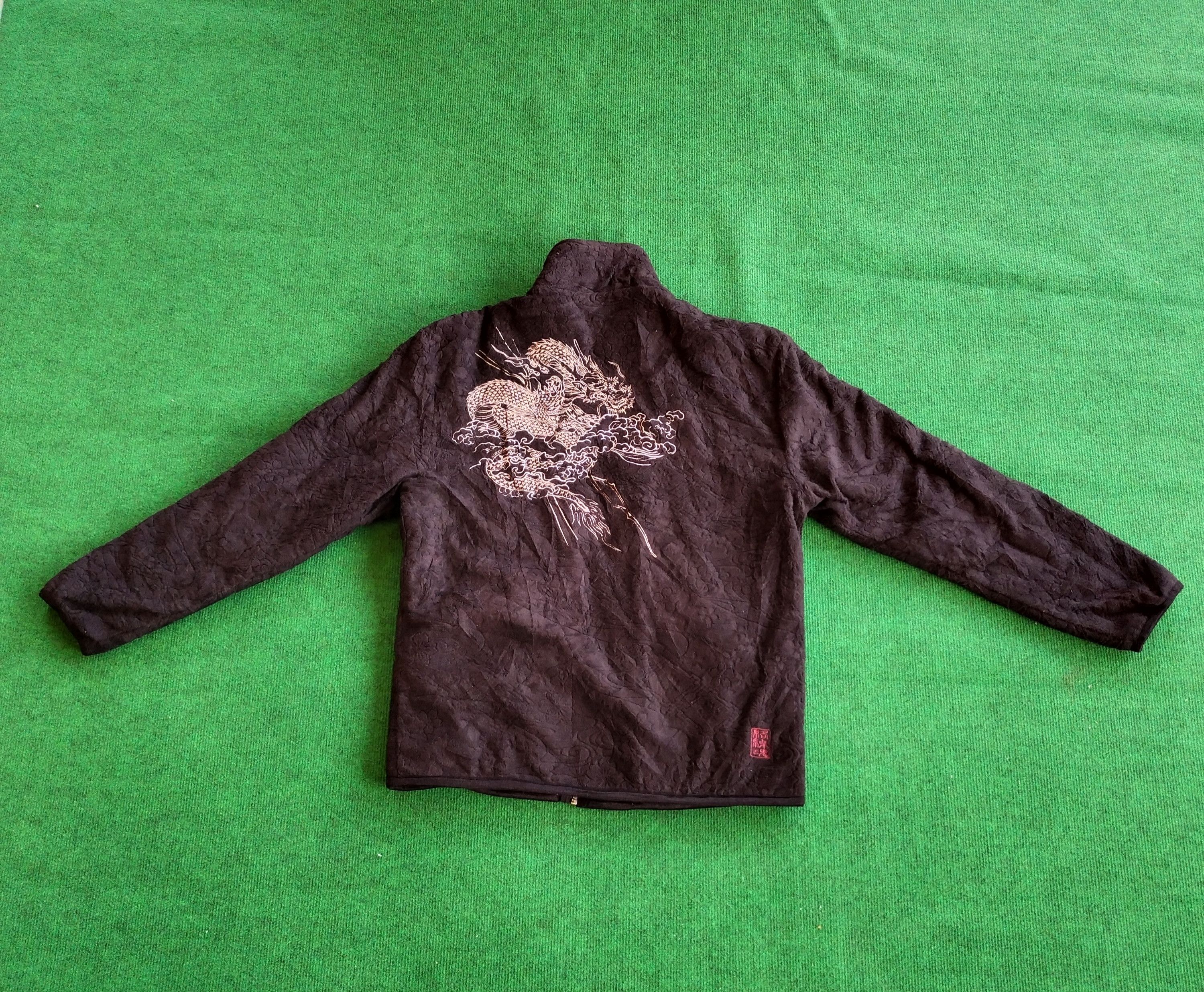 Japanese Brand Vintage Karakuri Tamashii Dragon Fleece Zipper Jacket Size US L / EU 52-54 / 3 - 8 Thumbnail