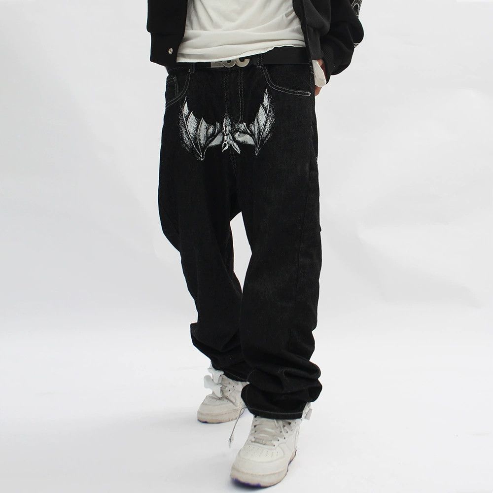 pattern punk hiphop jeans