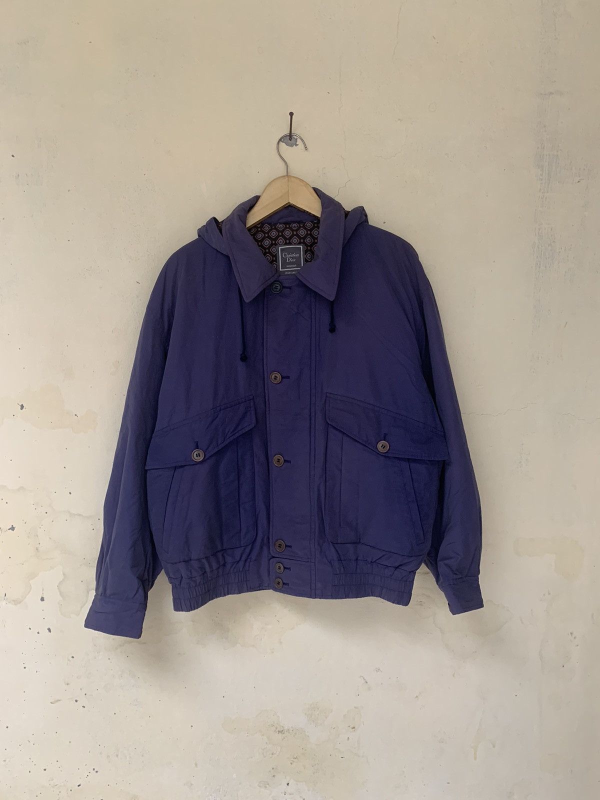 image of Christian Dior Monsieur x Vintage Christian Dior Sport Bomber Jacket in Purple, Men's (Size Large)
