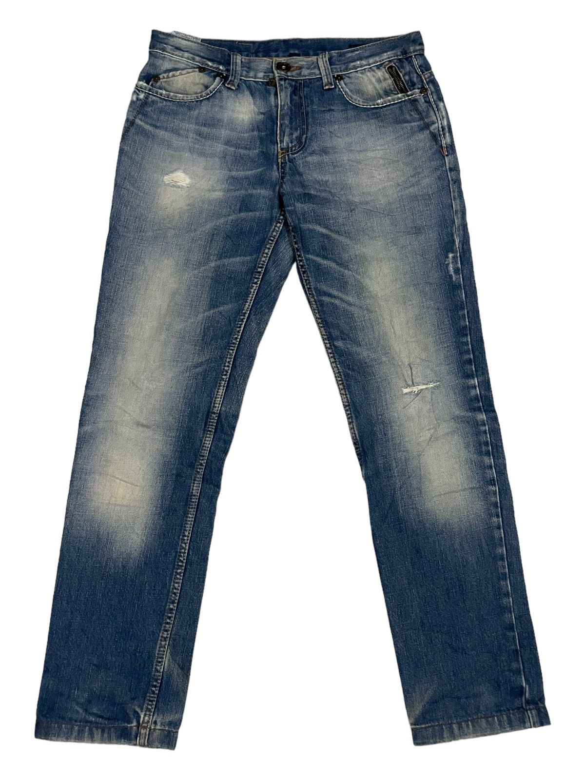 Benetton × If Six Was Nine Vintage Benetton Faded Distressed Slim Fit Denim Size US 31 - 1 Thumbnail