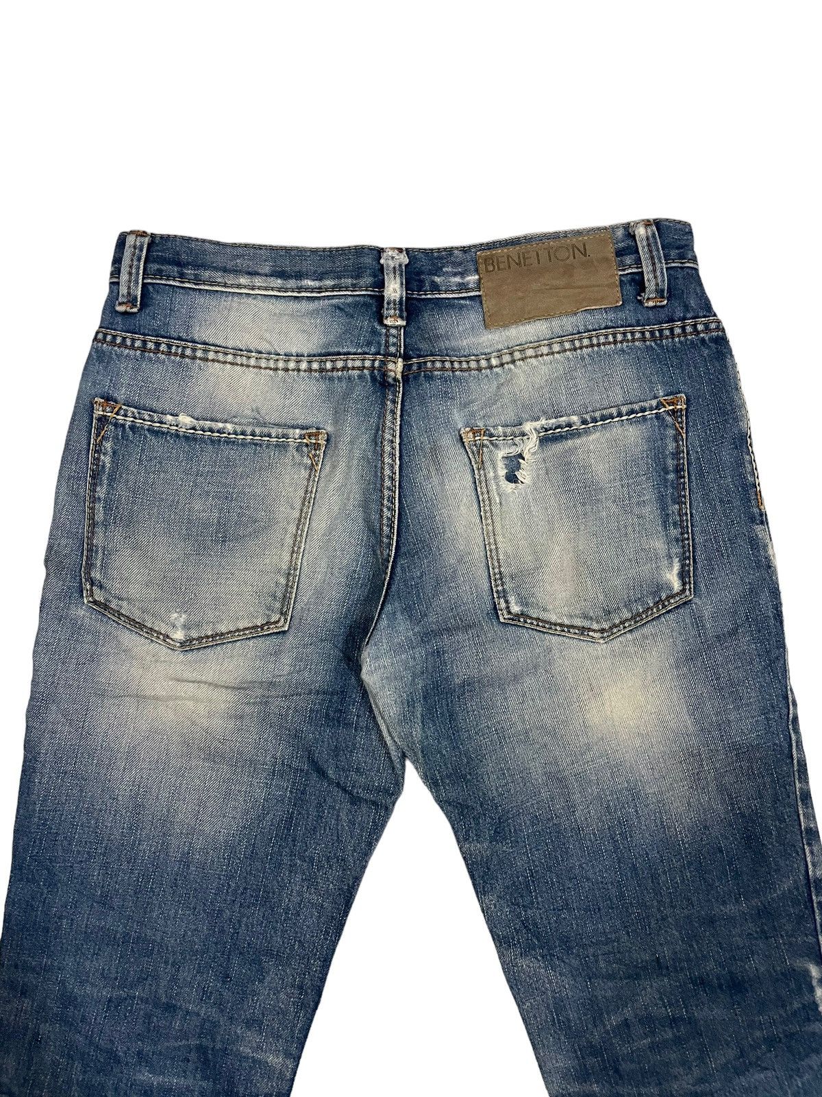 Benetton × If Six Was Nine Vintage Benetton Faded Distressed Slim Fit Denim Size US 31 - 15 Thumbnail