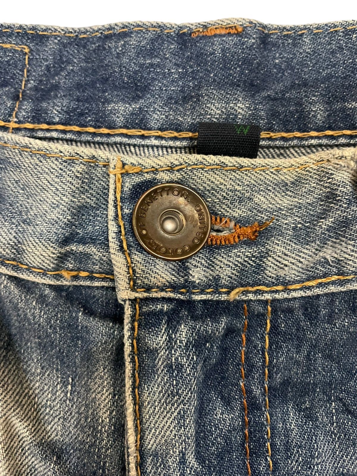 Benetton × If Six Was Nine Vintage Benetton Faded Distressed Slim Fit Denim Size US 31 - 12 Thumbnail
