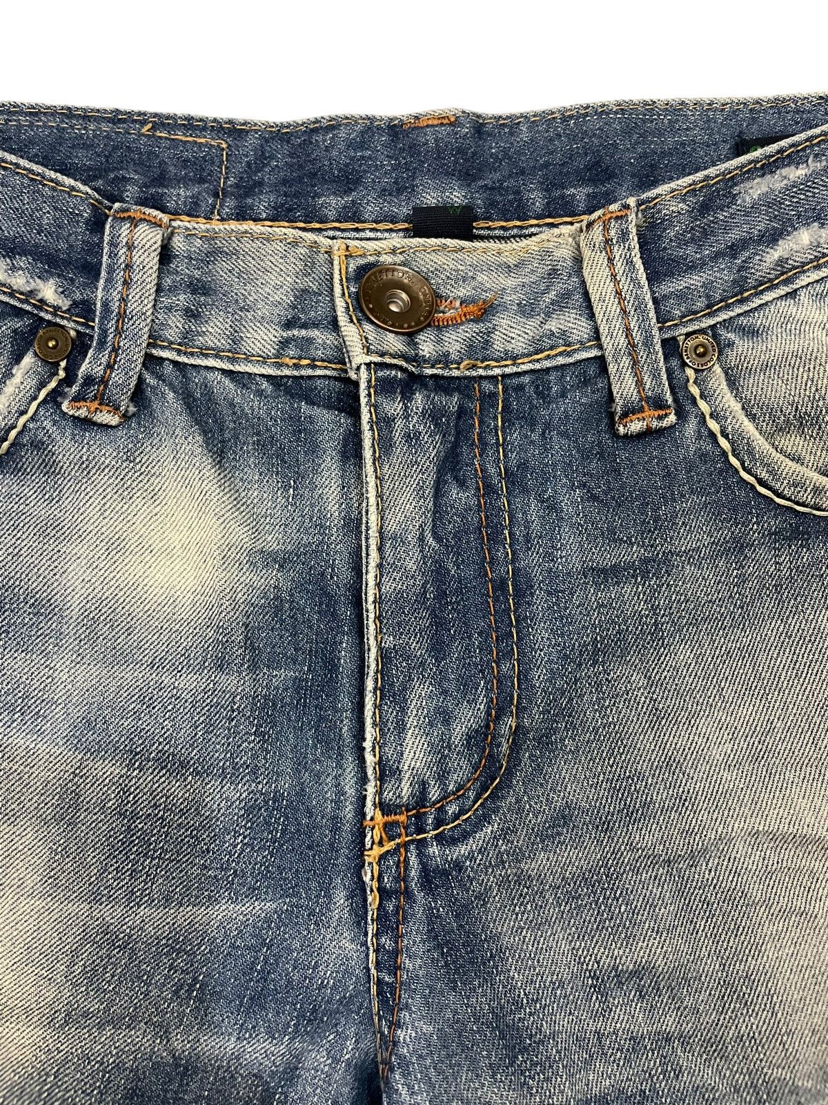 Benetton × If Six Was Nine Vintage Benetton Faded Distressed Slim Fit Denim Size US 31 - 11 Thumbnail
