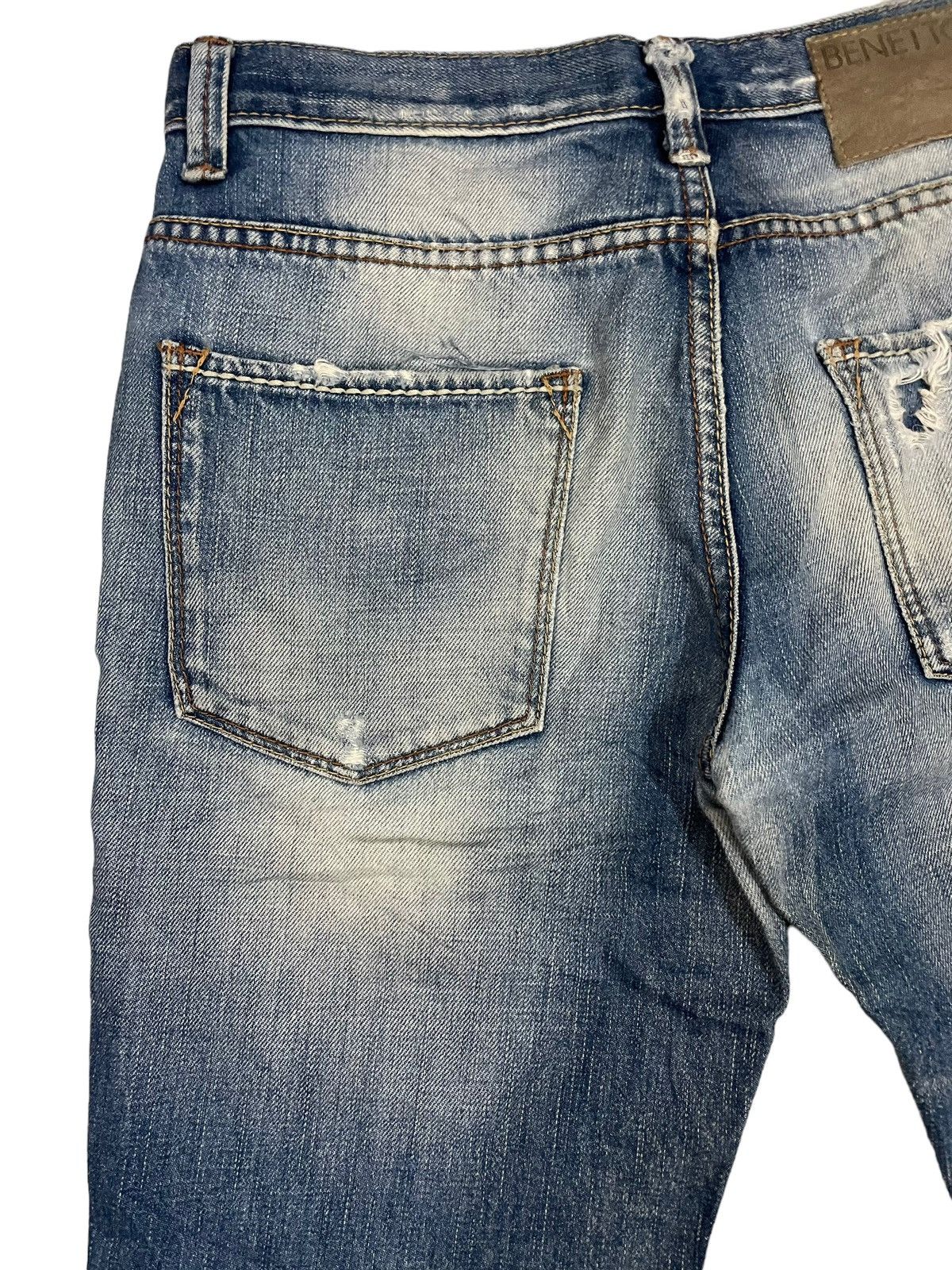 Benetton × If Six Was Nine Vintage Benetton Faded Distressed Slim Fit Denim Size US 31 - 18 Thumbnail