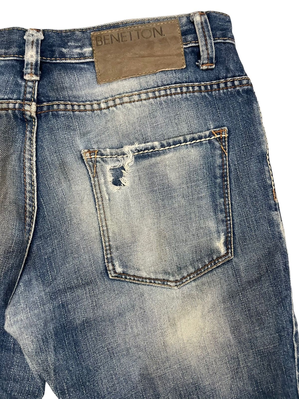 Benetton × If Six Was Nine Vintage Benetton Faded Distressed Slim Fit Denim Size US 31 - 17 Thumbnail