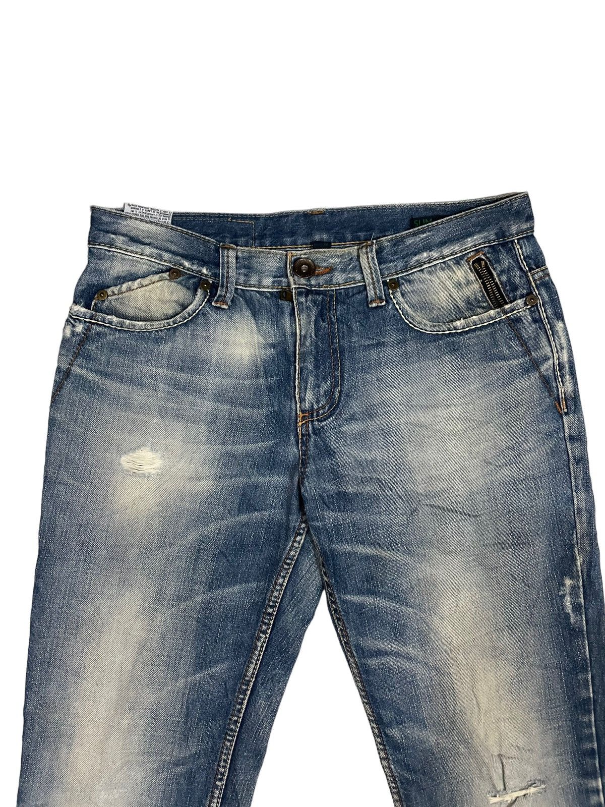 Benetton × If Six Was Nine Vintage Benetton Faded Distressed Slim Fit Denim Size US 31 - 5 Thumbnail