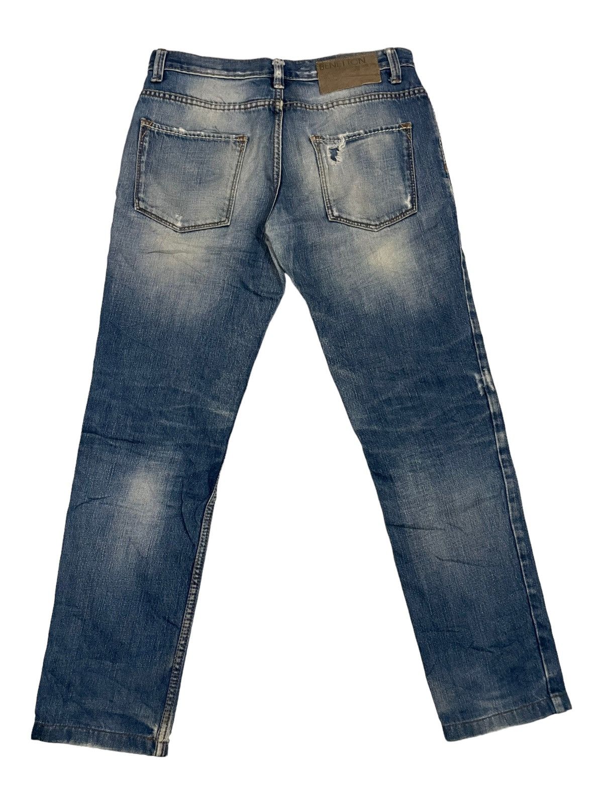 Benetton × If Six Was Nine Vintage Benetton Faded Distressed Slim Fit Denim Size US 31 - 3 Thumbnail