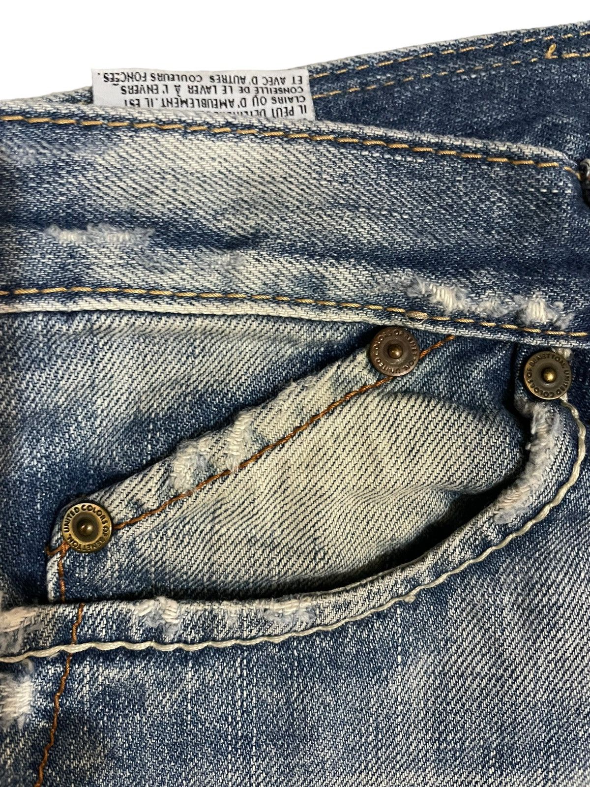 Benetton × If Six Was Nine Vintage Benetton Faded Distressed Slim Fit Denim Size US 31 - 9 Thumbnail