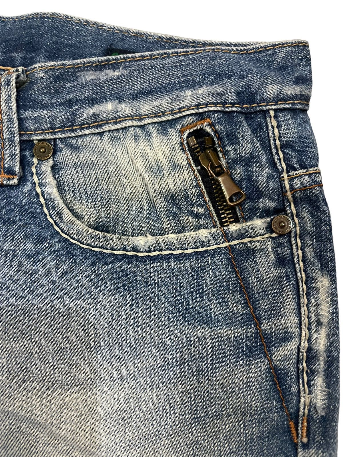 Benetton × If Six Was Nine Vintage Benetton Faded Distressed Slim Fit Denim Size US 31 - 10 Thumbnail