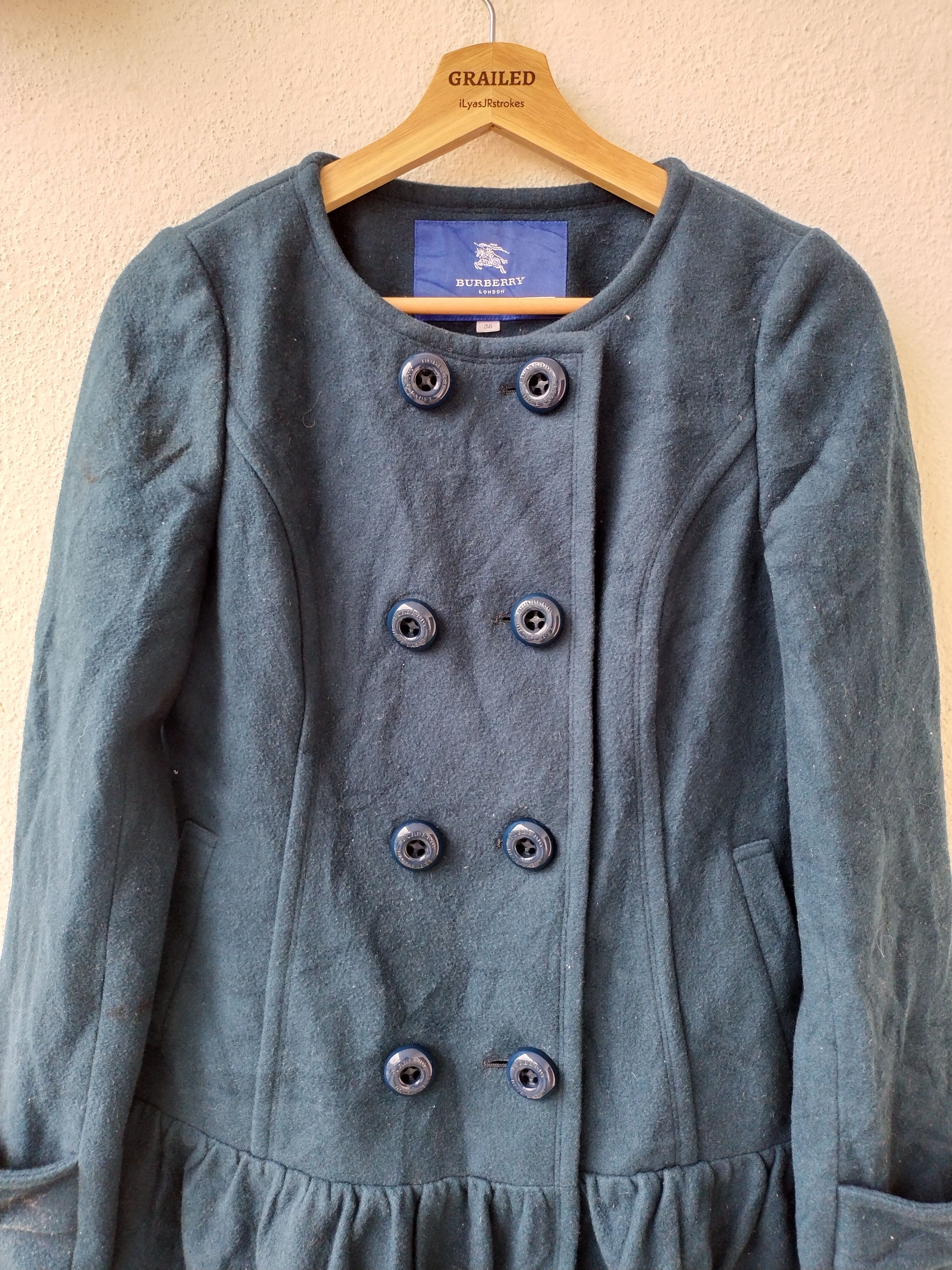Burberry × Vintage Vintage Burberry Blue Label Women Coat Jacket Size XS / US 0-2 / IT 36-38 - 7 Thumbnail