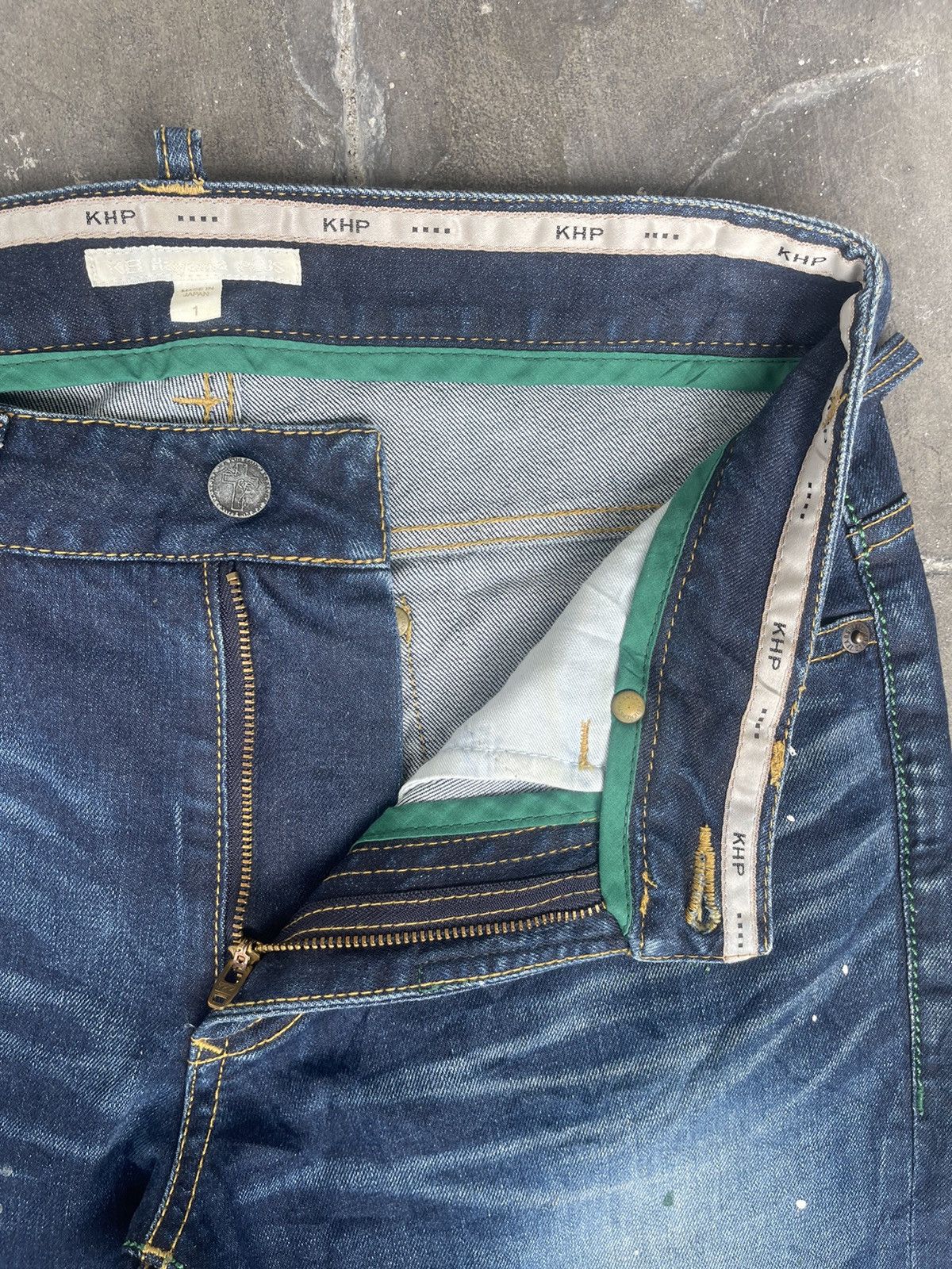Japanese Brand JAPAN MADE Kei Hayama Plus Khp Paint Splattered Distressed Size US 29 - 6 Thumbnail