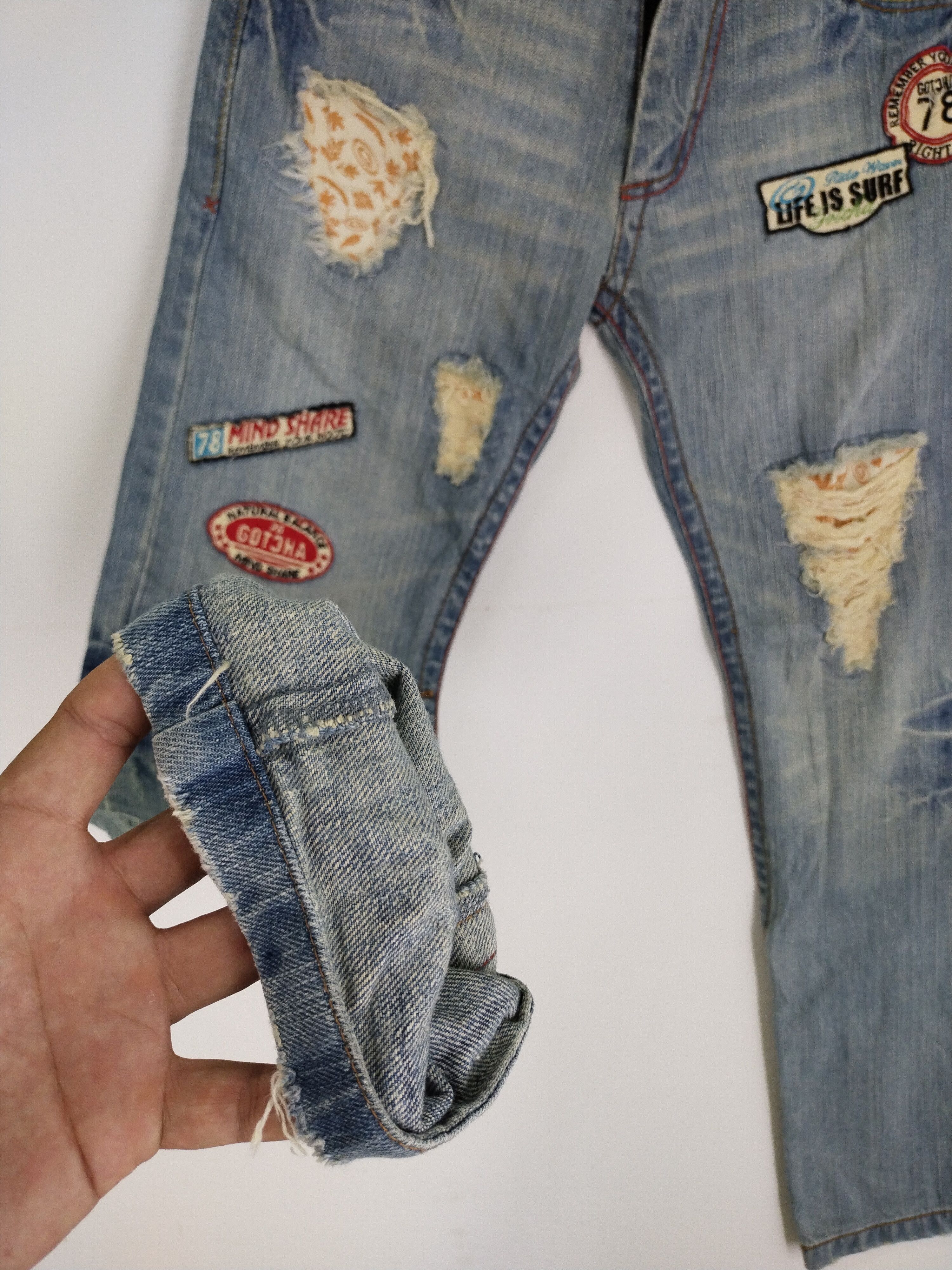 Gotcha Vintage Gotcha Surf Patchwork Punk Design Jeans Size US 32 / EU 48 - 15 Thumbnail