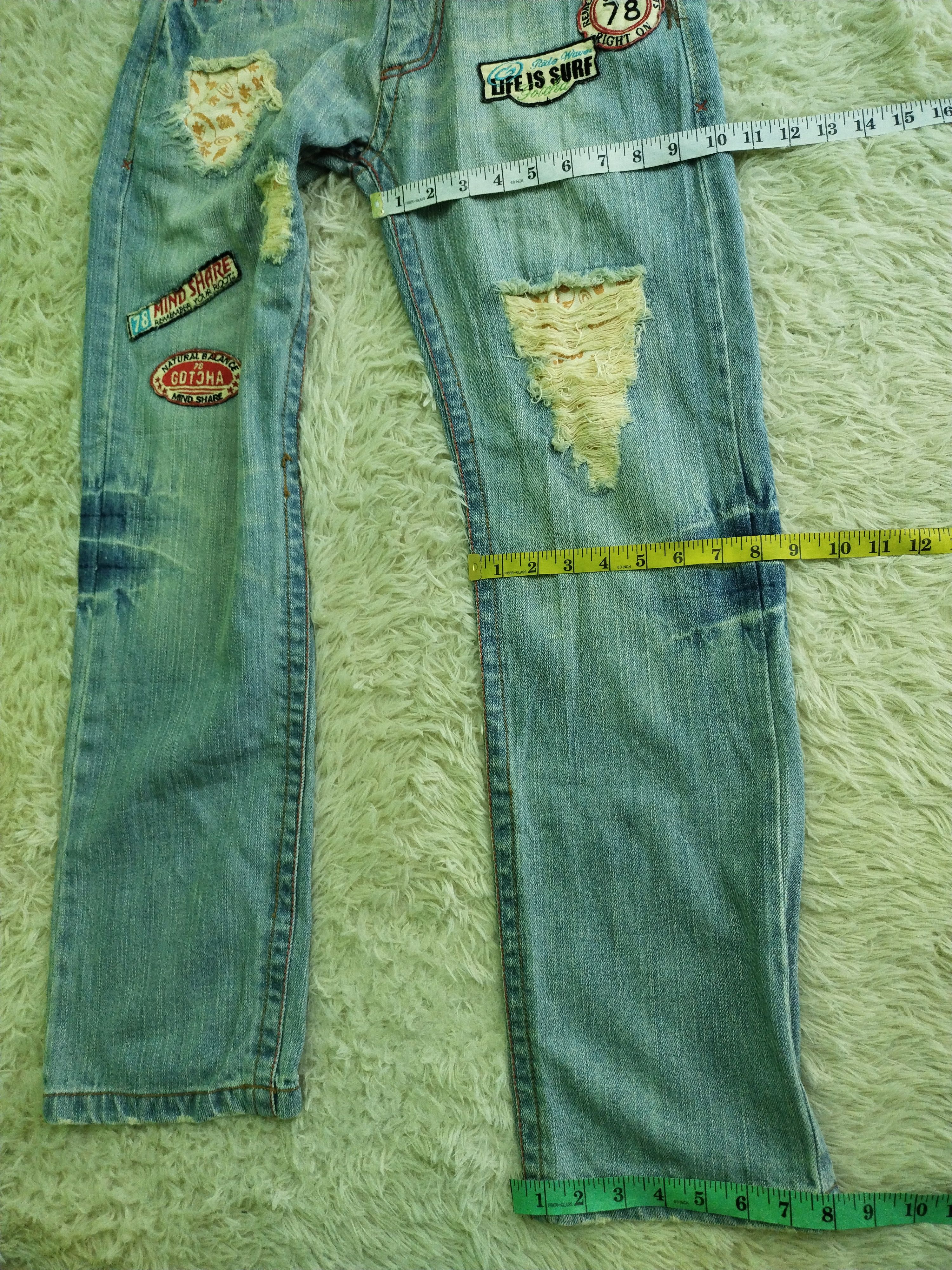 Gotcha Vintage Gotcha Surf Patchwork Punk Design Jeans Size US 32 / EU 48 - 20 Thumbnail